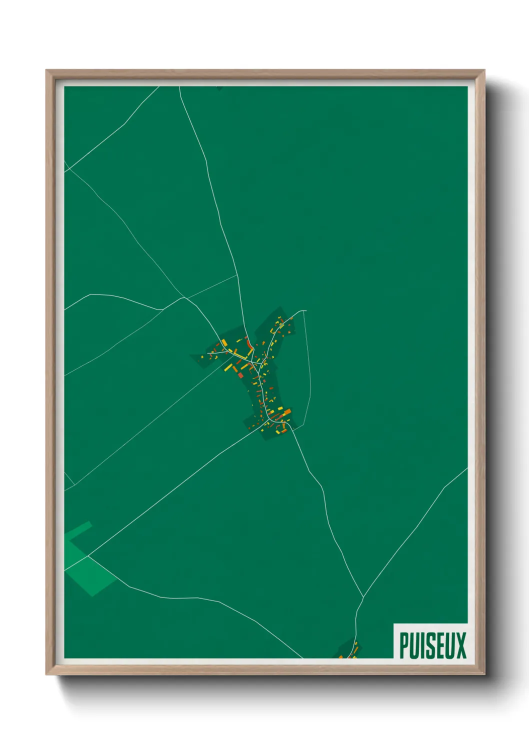 Une affiche de carte sur Puiseux