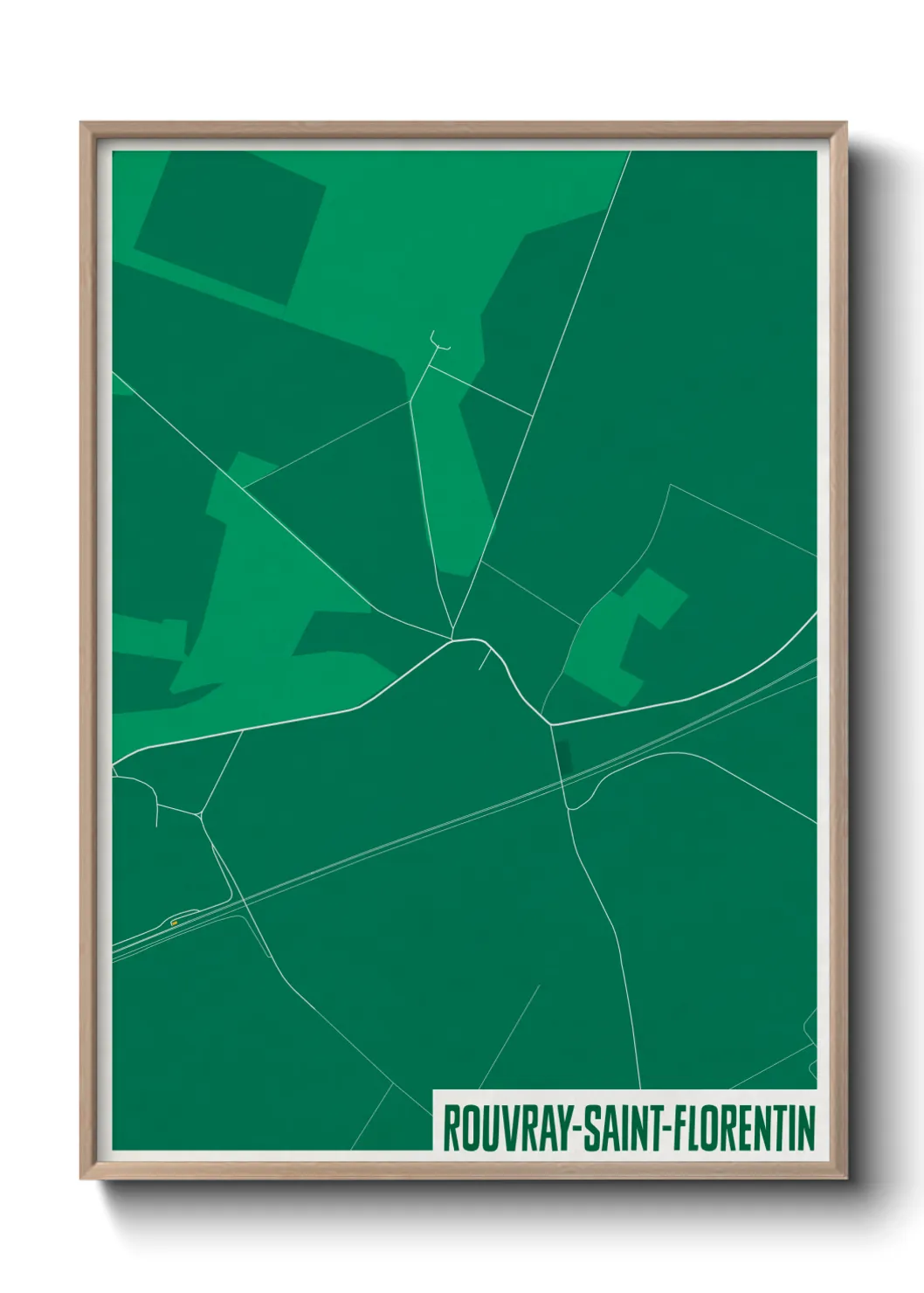 Une affiche de carte sur Rouvray-Saint-Florentin