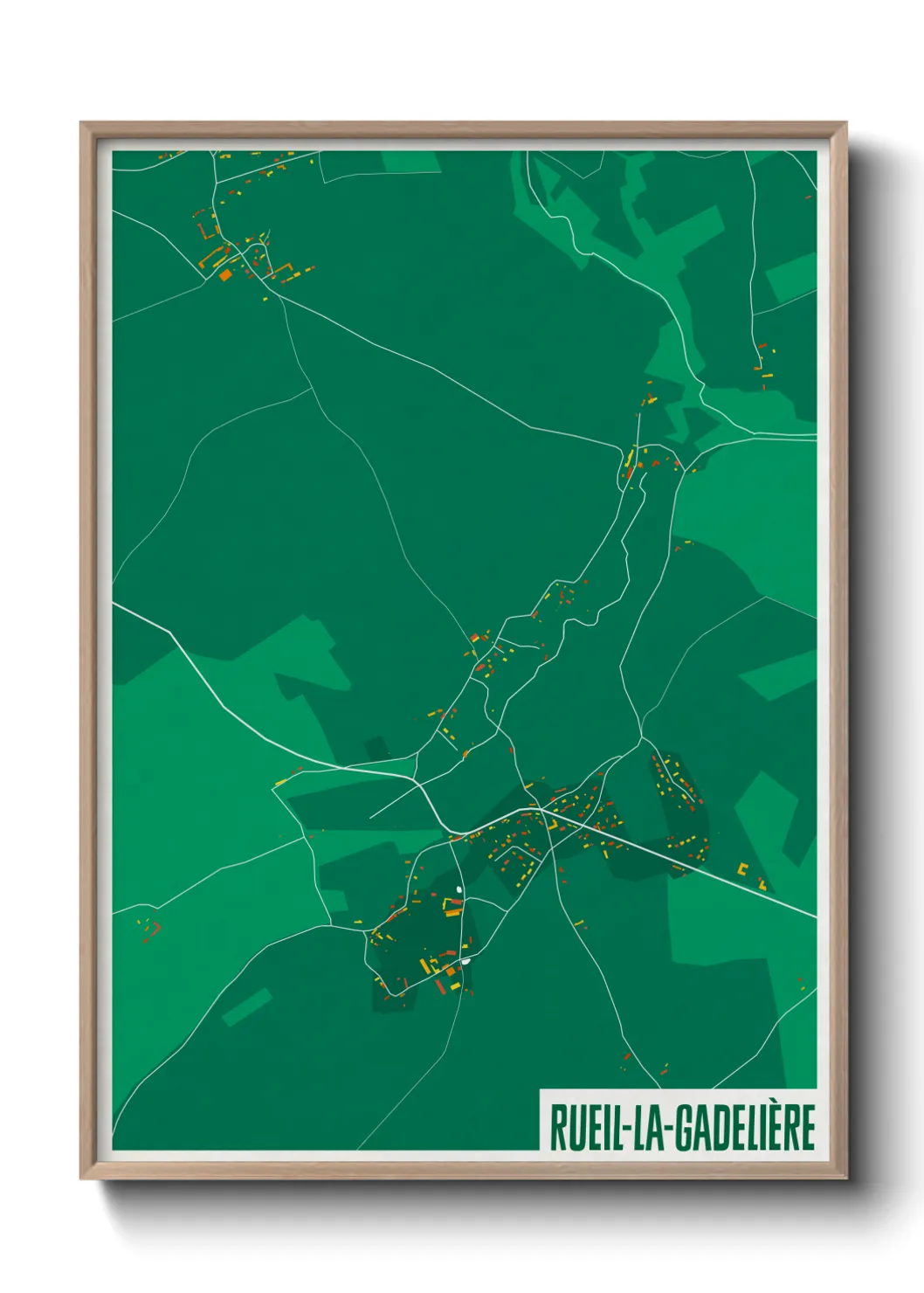 Une affiche de carte sur Rueil-la-Gadelière