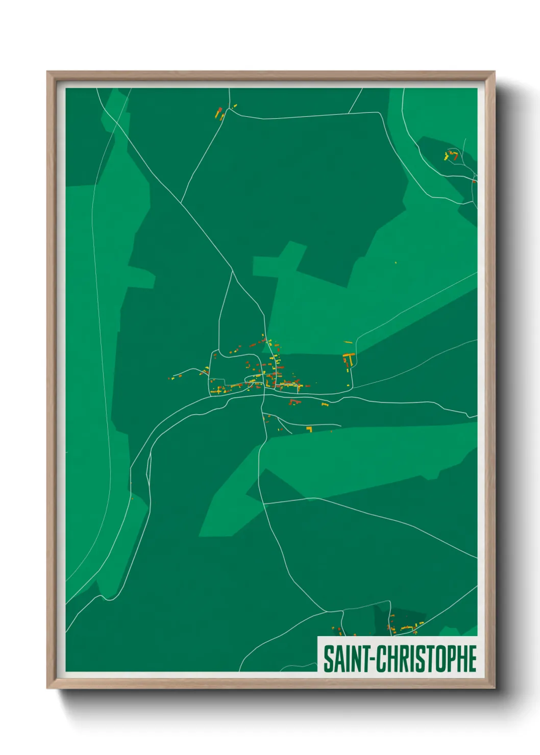 Une affiche de carte sur Saint-Christophe
