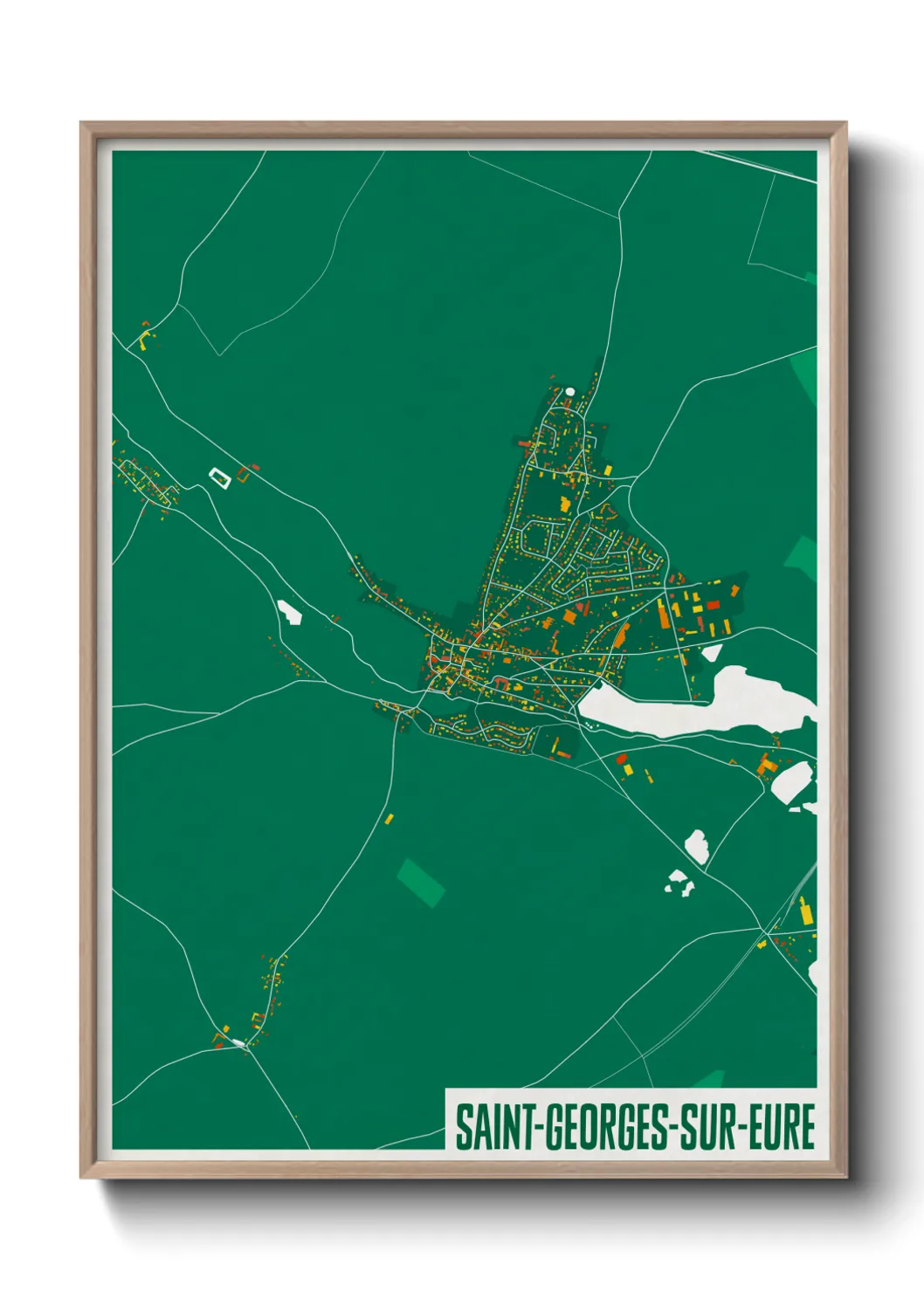 Une affiche de carte sur Saint-Georges-sur-Eure