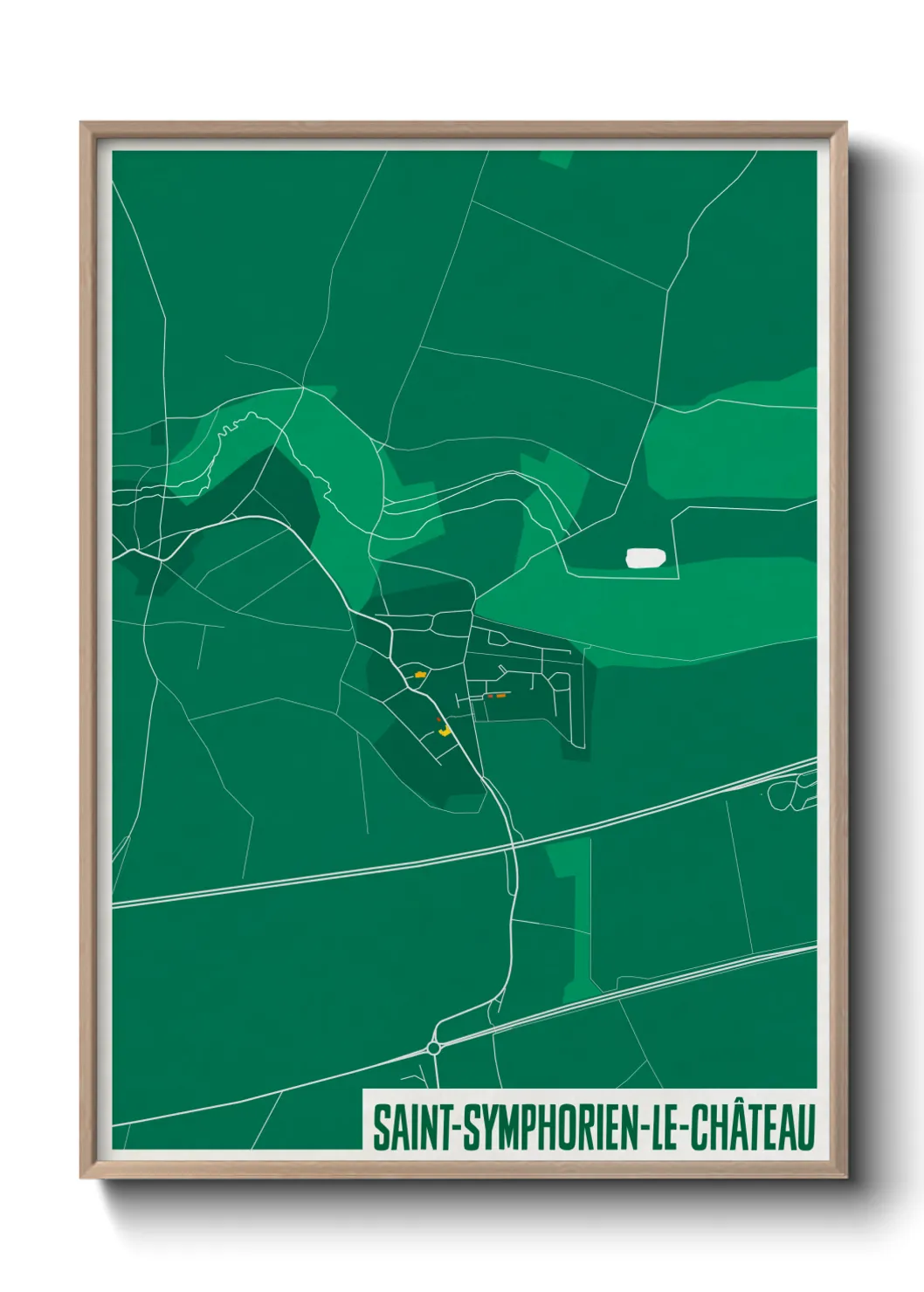 Un poster carteSaint-Symphorien-le-Château