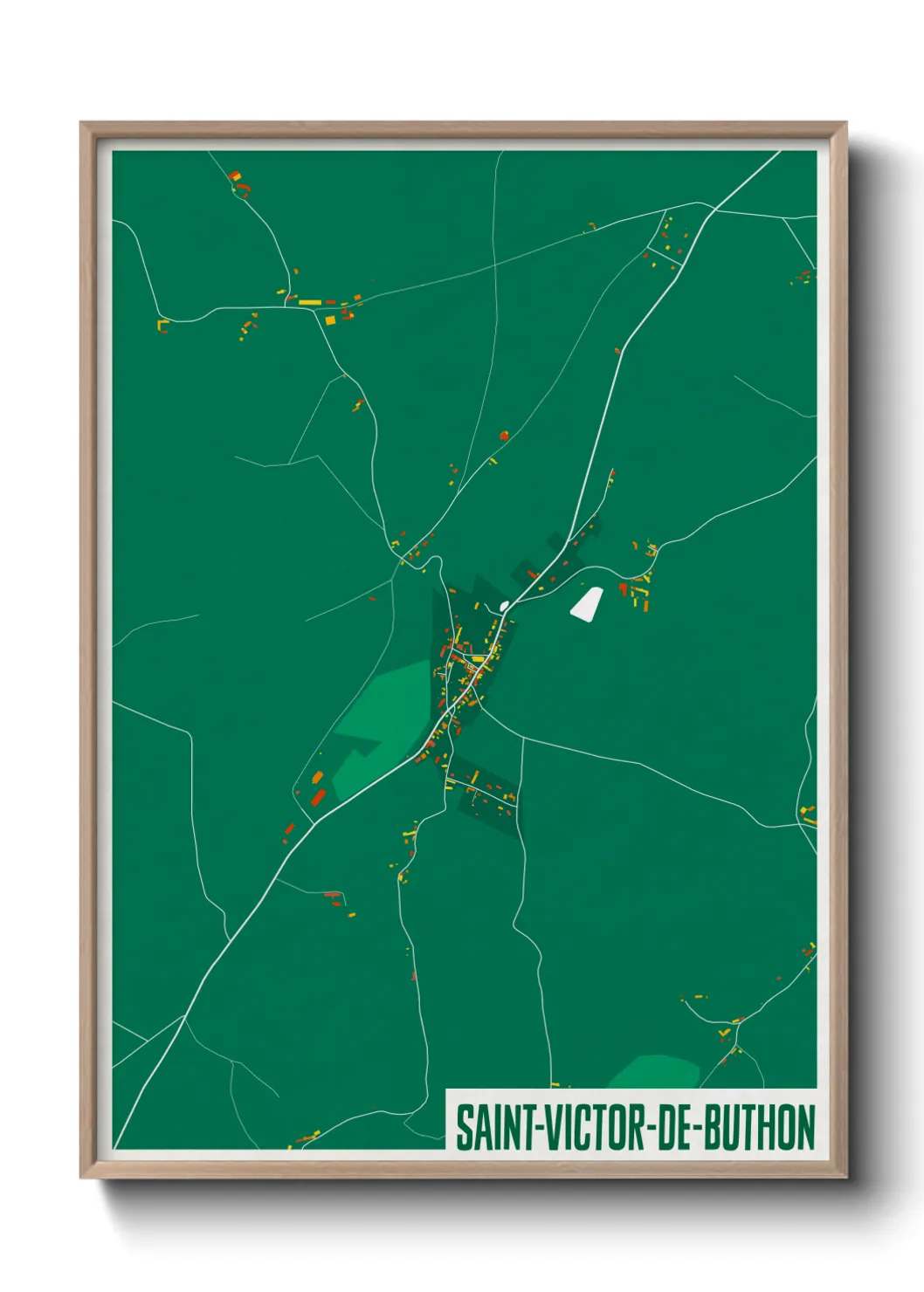 Une affiche de carte sur Saint-Victor-de-Buthon