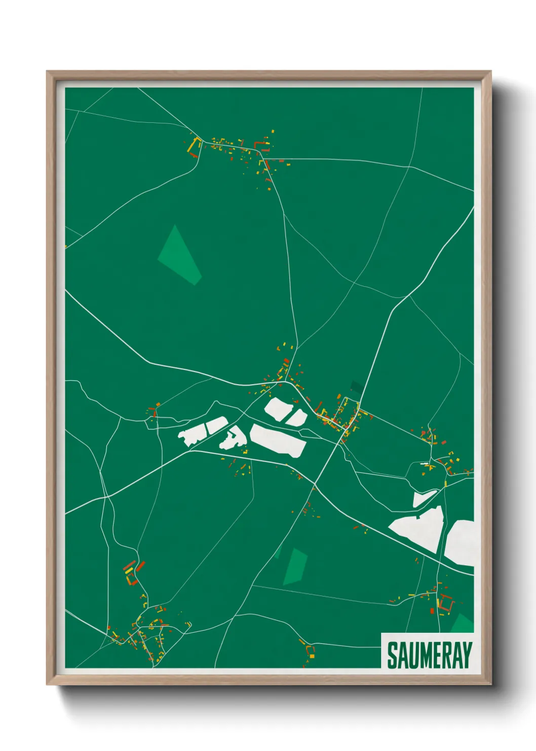 Une affiche de carte sur Saumeray