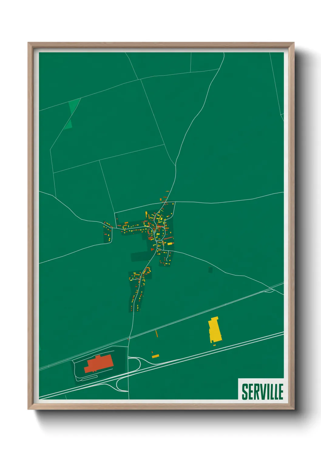 Une affiche de carte sur Serville