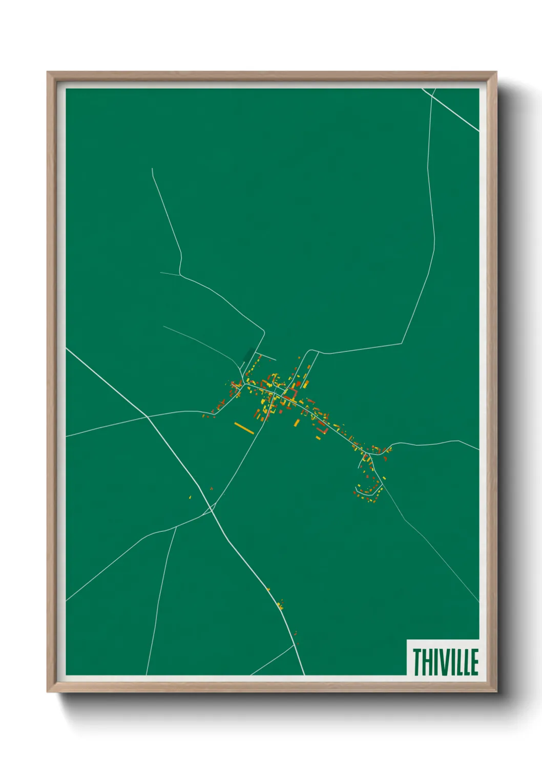 Une affiche de carte sur Thiville