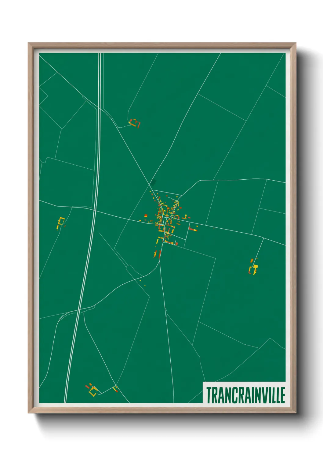 Une affiche de carte sur Trancrainville