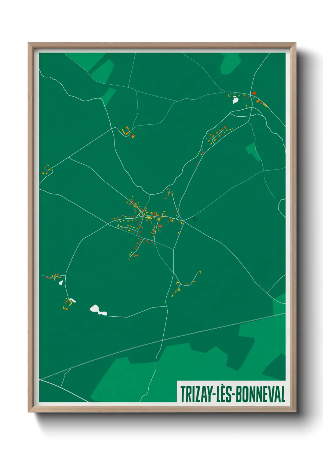 Une affiche de carte sur Trizay-lès-Bonneval