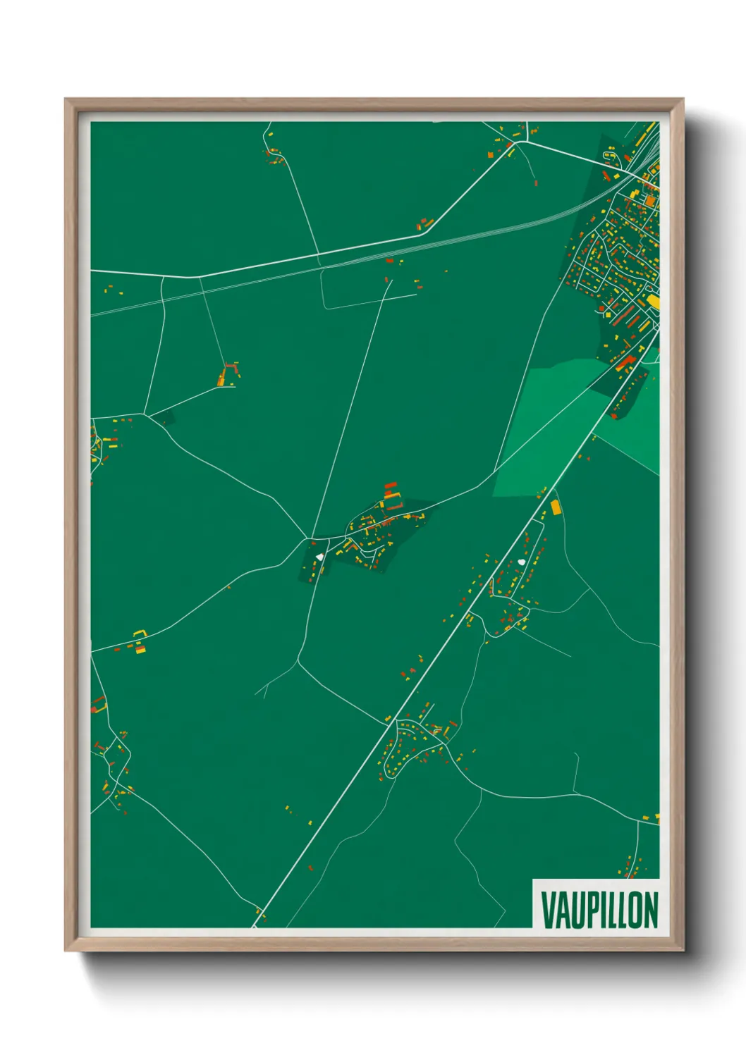 Une affiche de carte sur Vaupillon