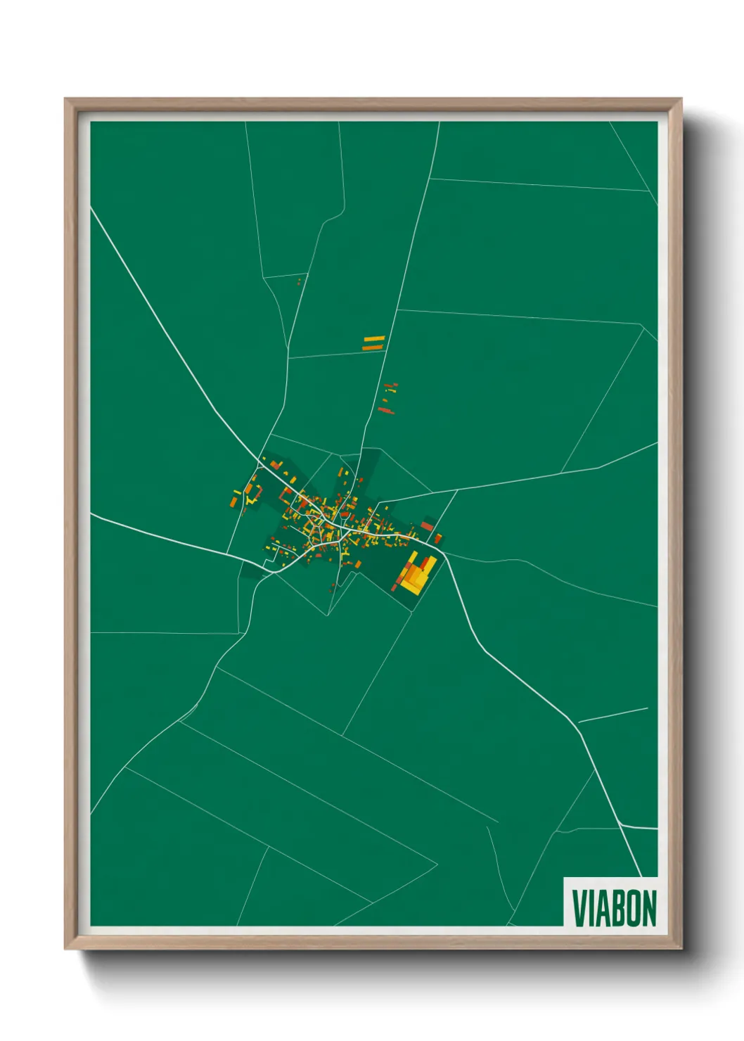 Une affiche de carte sur Viabon