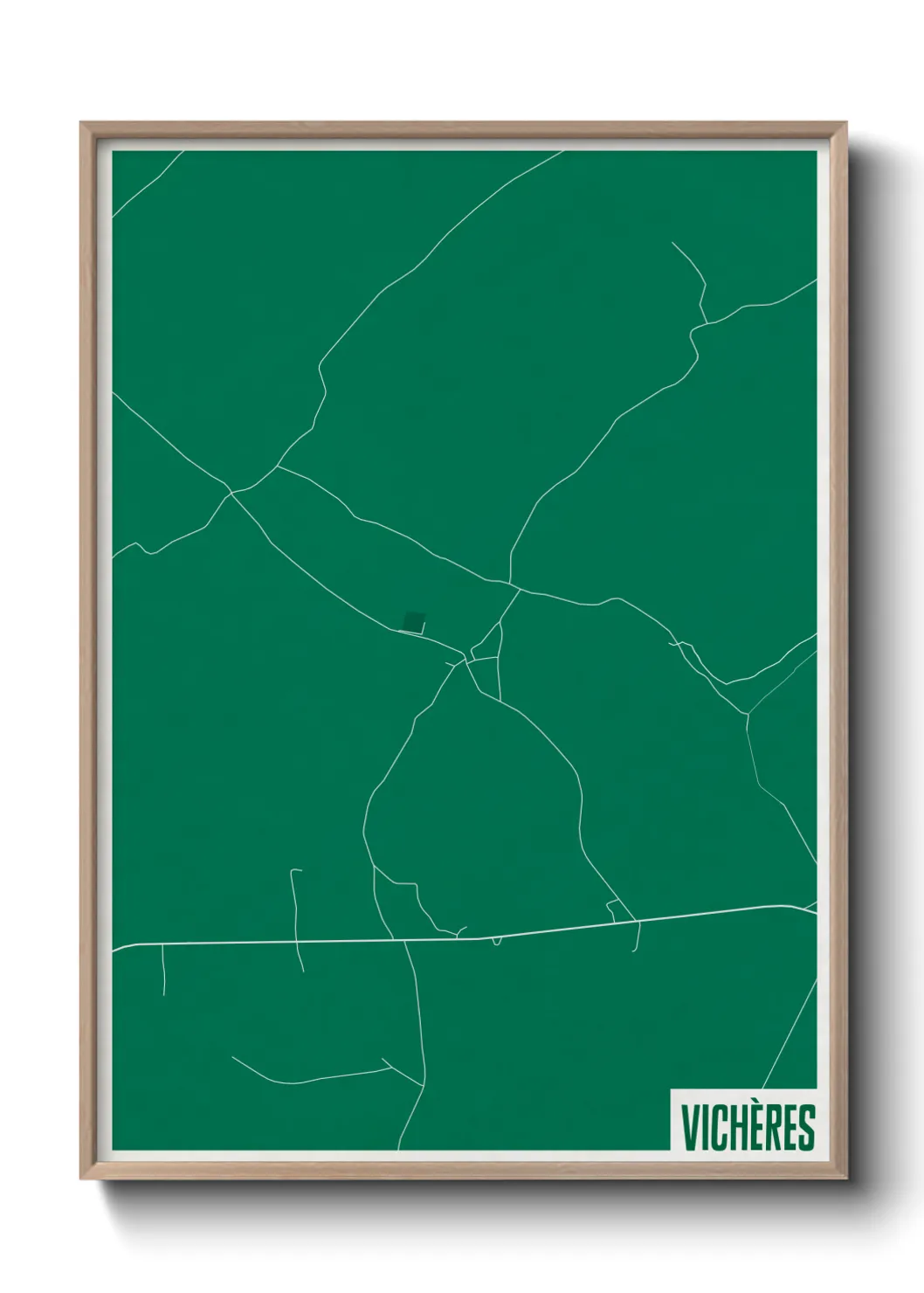 Une affiche de carte sur Vichères