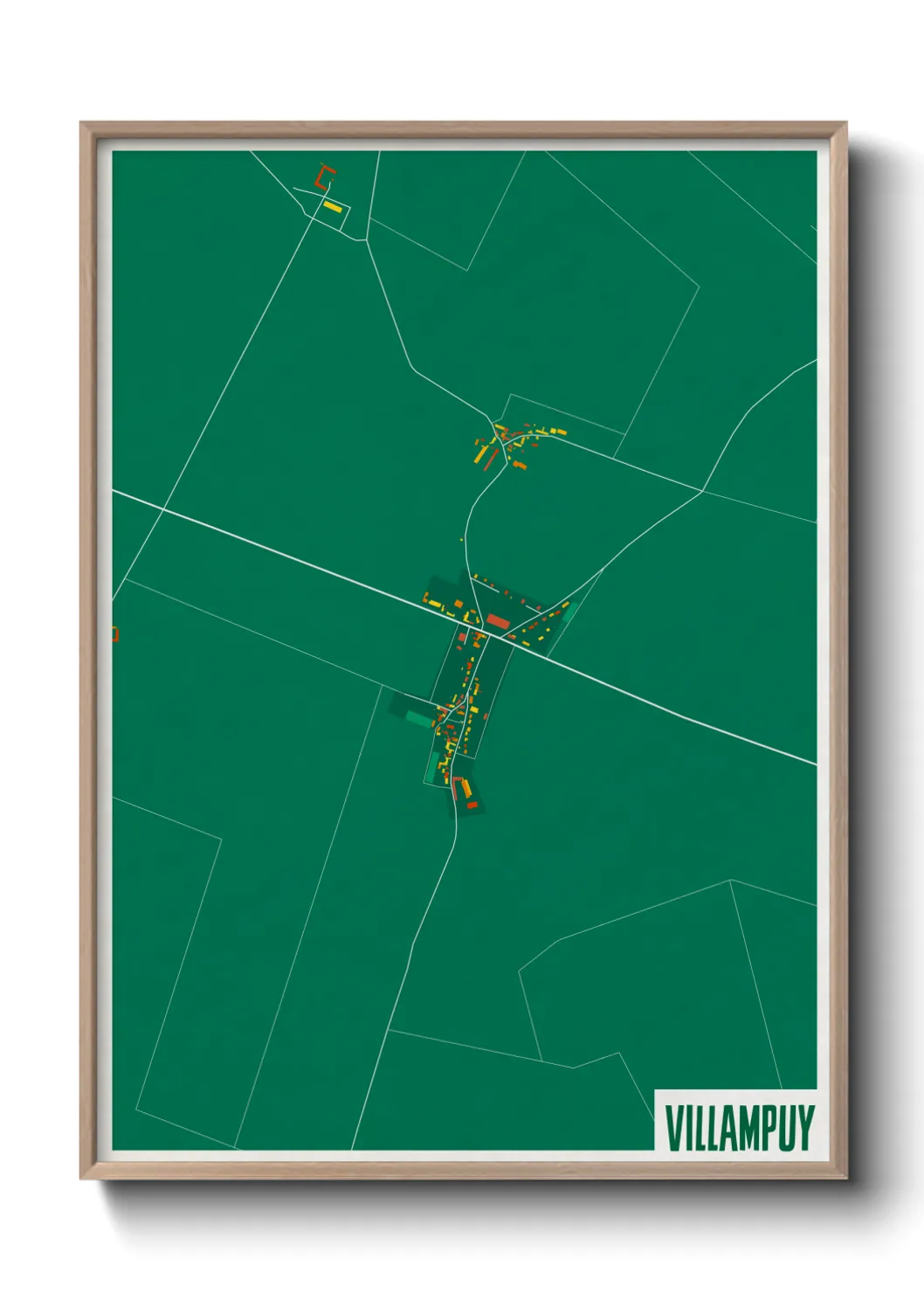 Une affiche de carte sur Villampuy