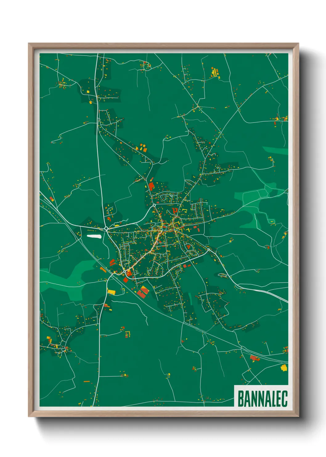 Une affiche de carte sur Bannalec