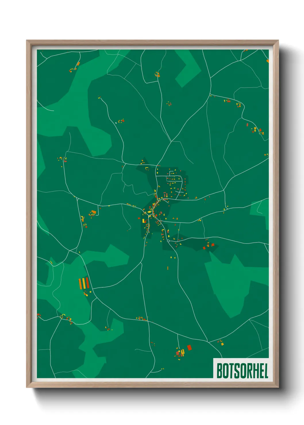 Une affiche de carte sur Botsorhel