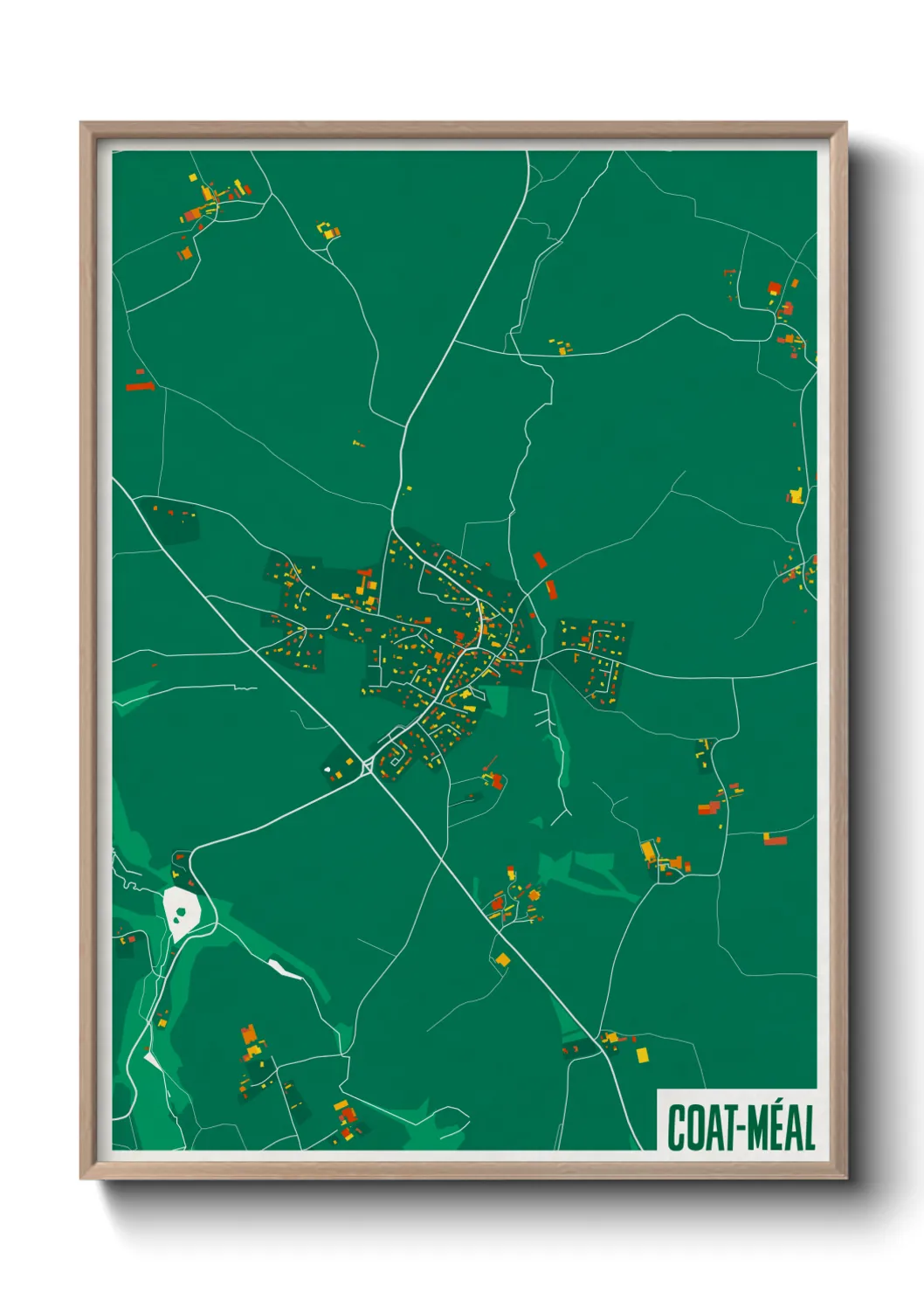 Une affiche de carte sur Coat-Méal