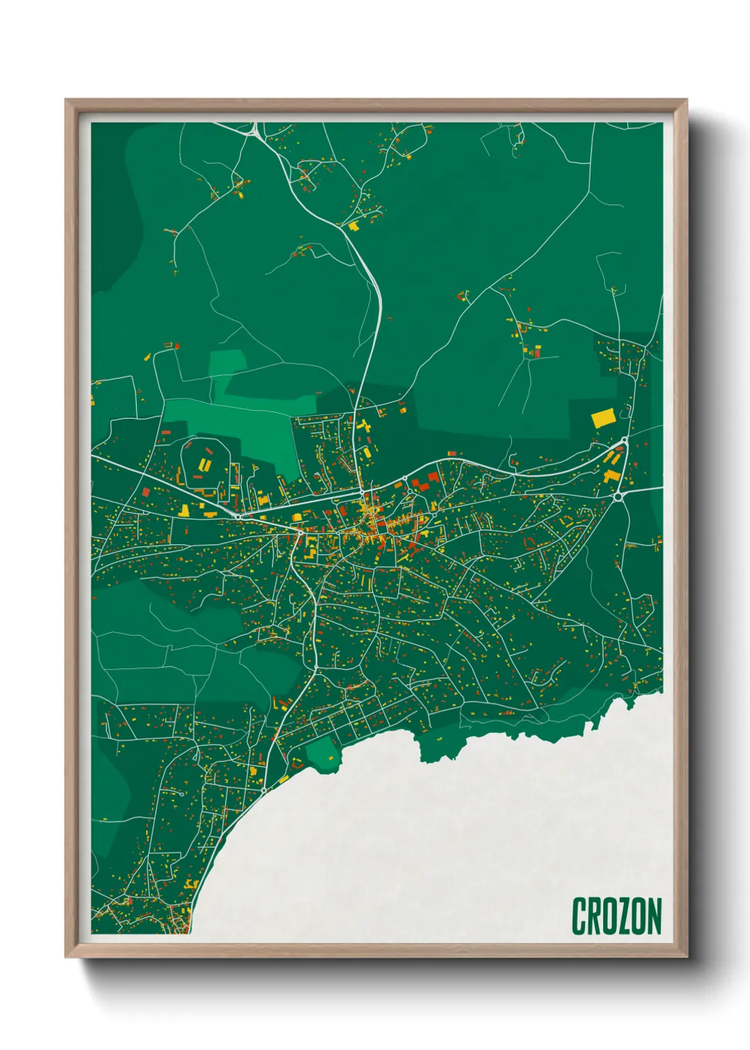 Une affiche de carte sur Crozon