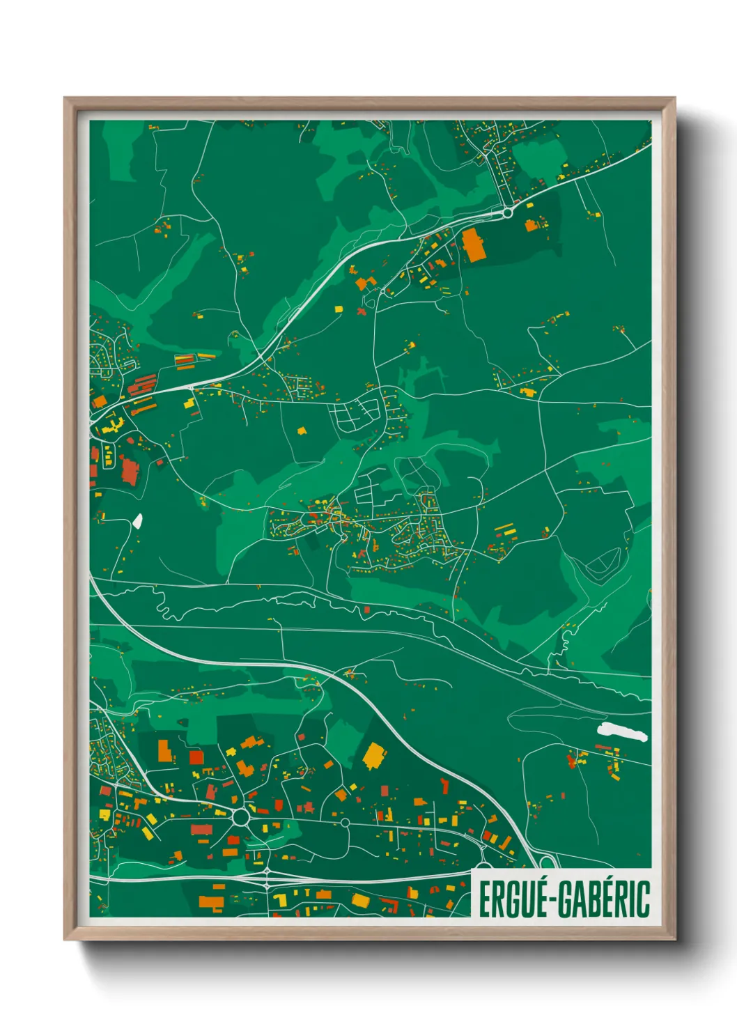 Un poster carteErgué-Gabéric