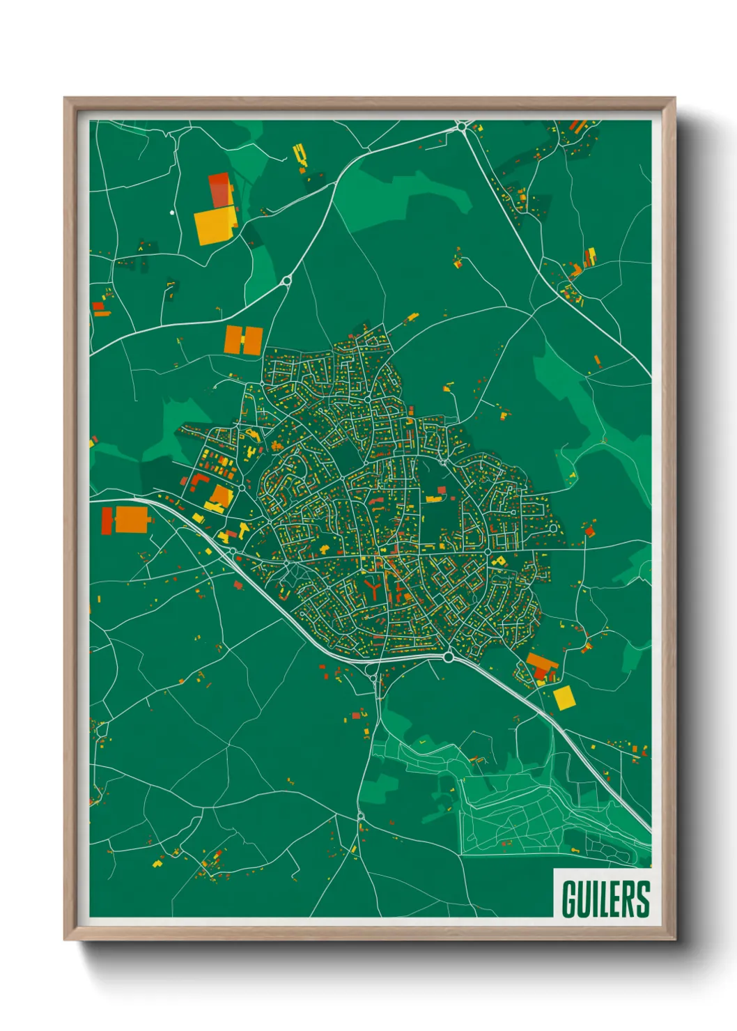 Une affiche de carte sur Guilers
