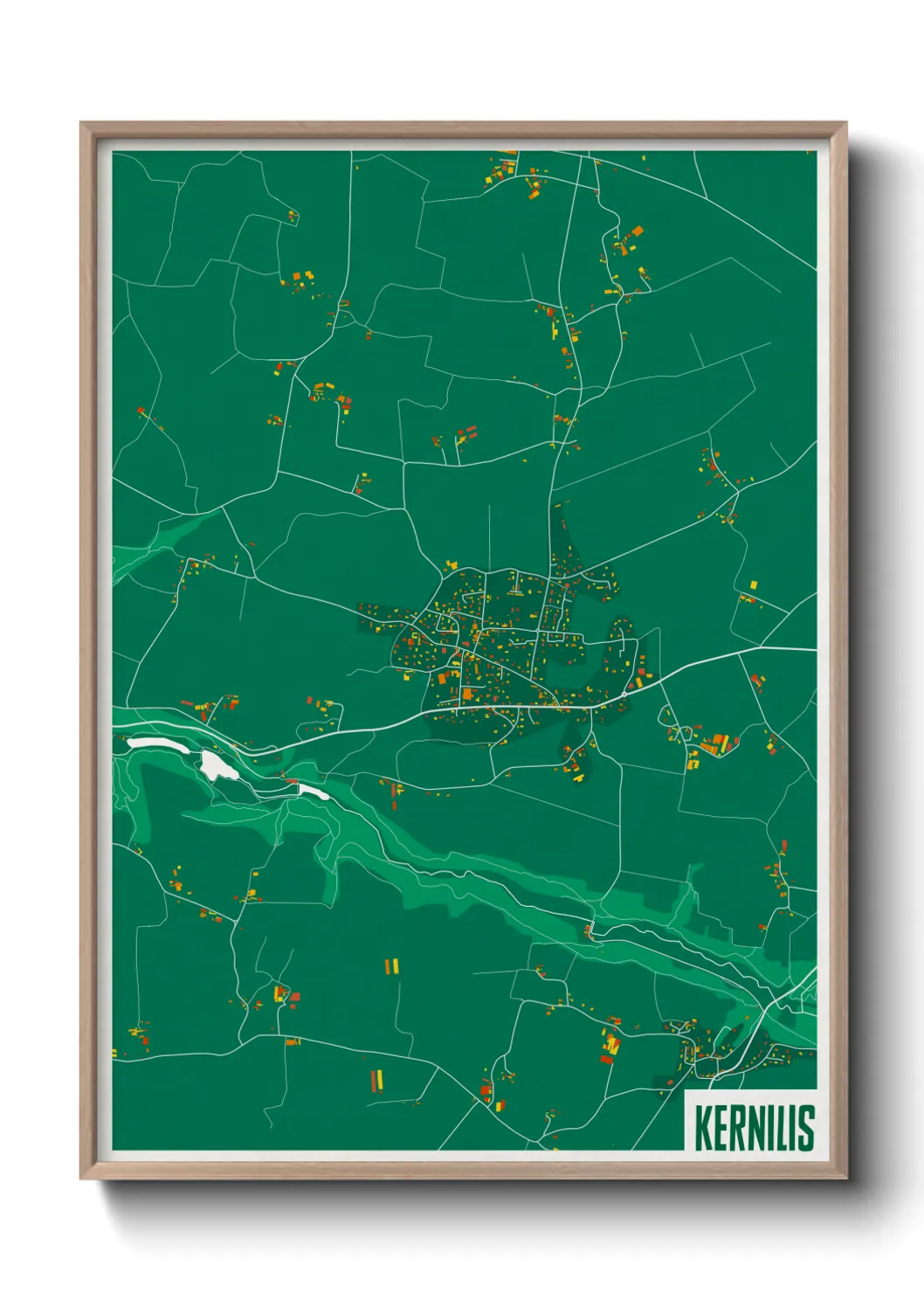 Une affiche de carte sur Kernilis