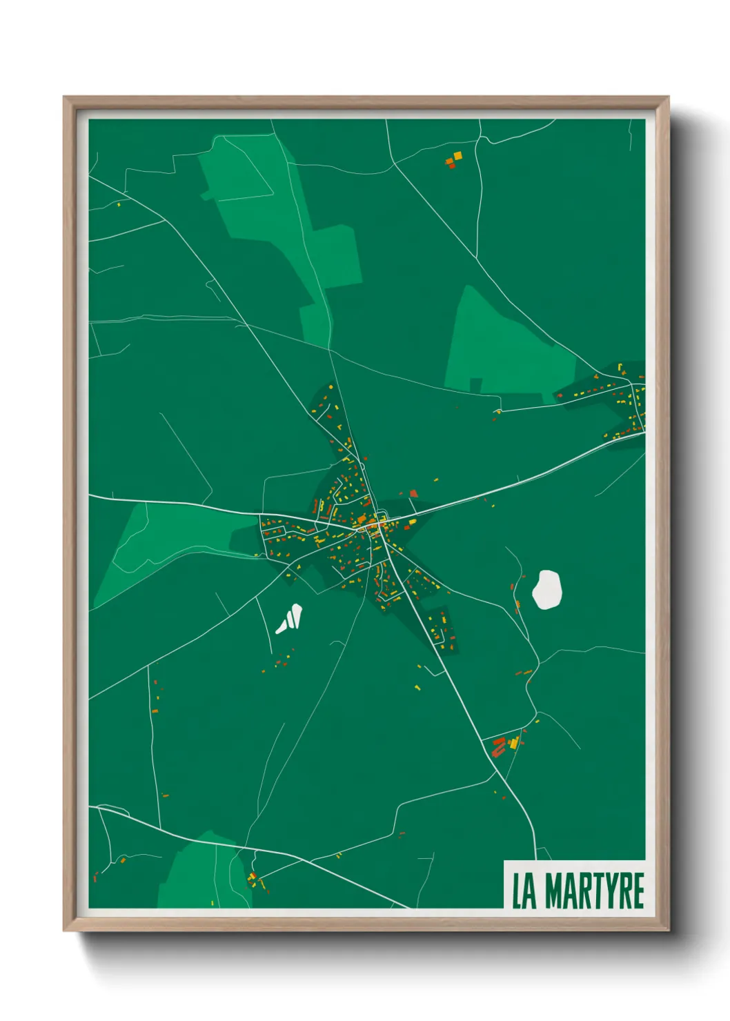 Une affiche de carte sur La Martyre