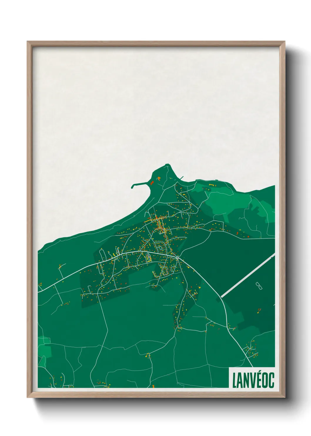 Une affiche de carte sur Lanvéoc