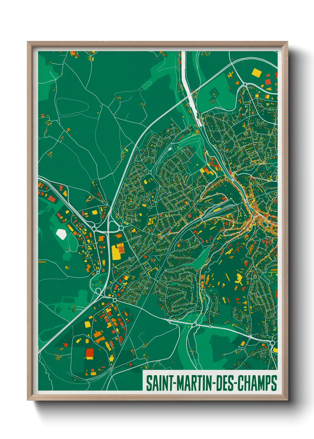 Un poster carteSaint-Martin-des-Champs