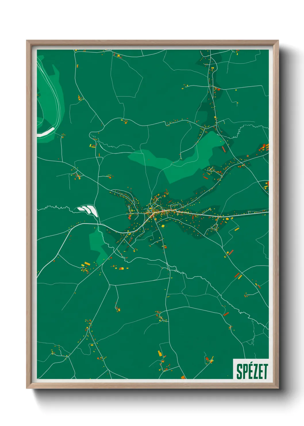 Une affiche de carte sur Spézet