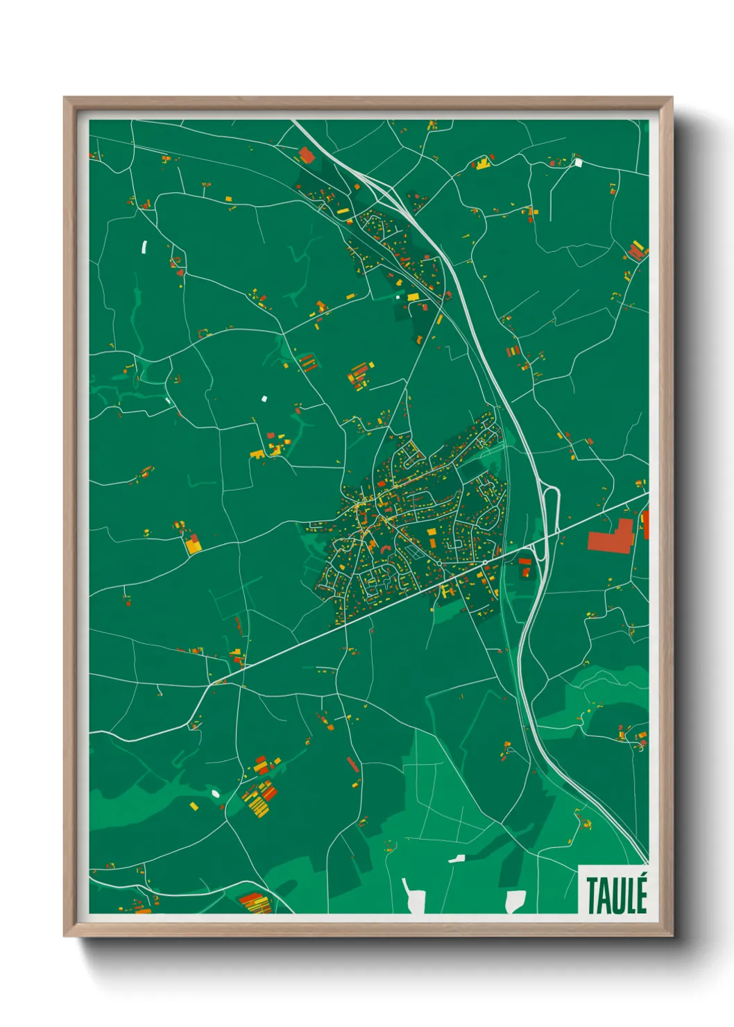 Une affiche de carte sur Taulé