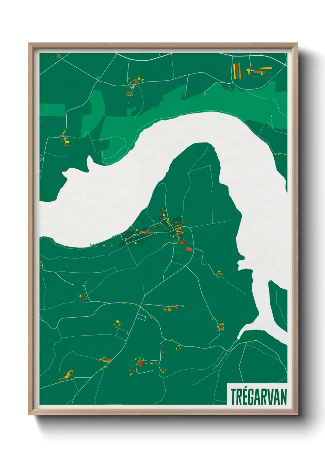 Une affiche de carte sur Trégarvan