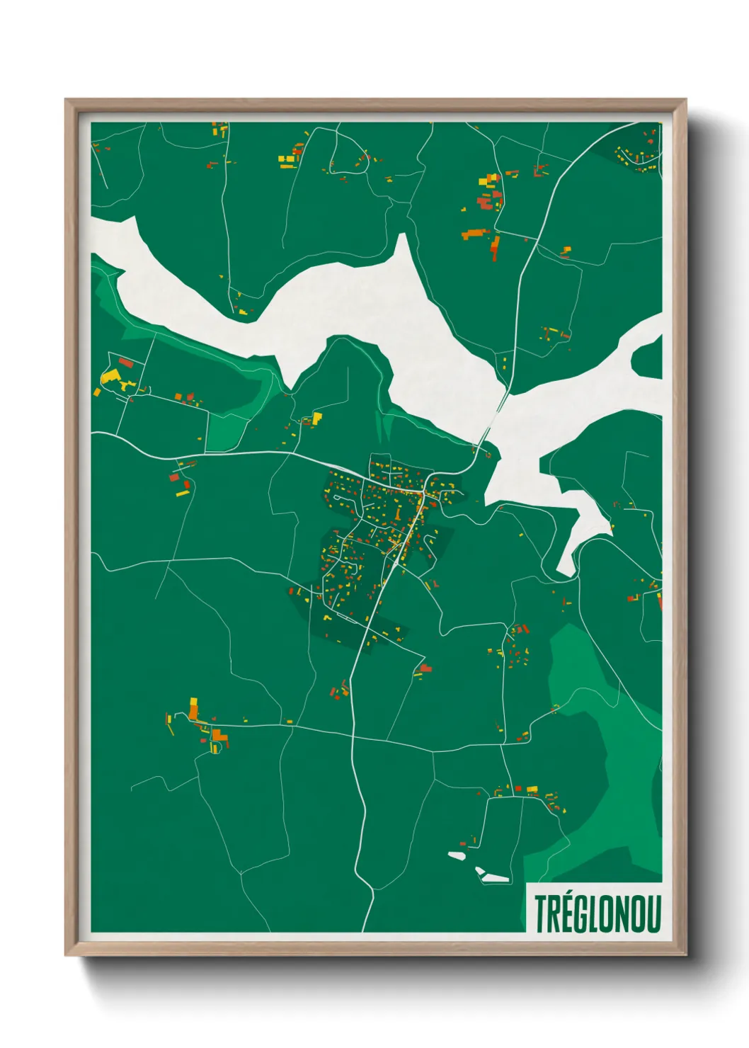 Une affiche de carte sur Tréglonou