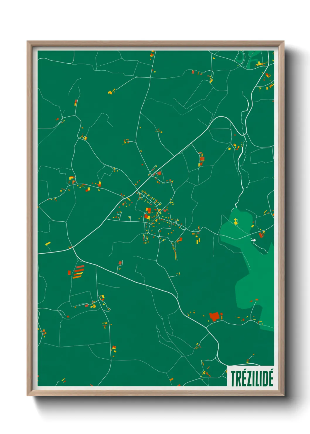 Une affiche de carte sur Trézilidé