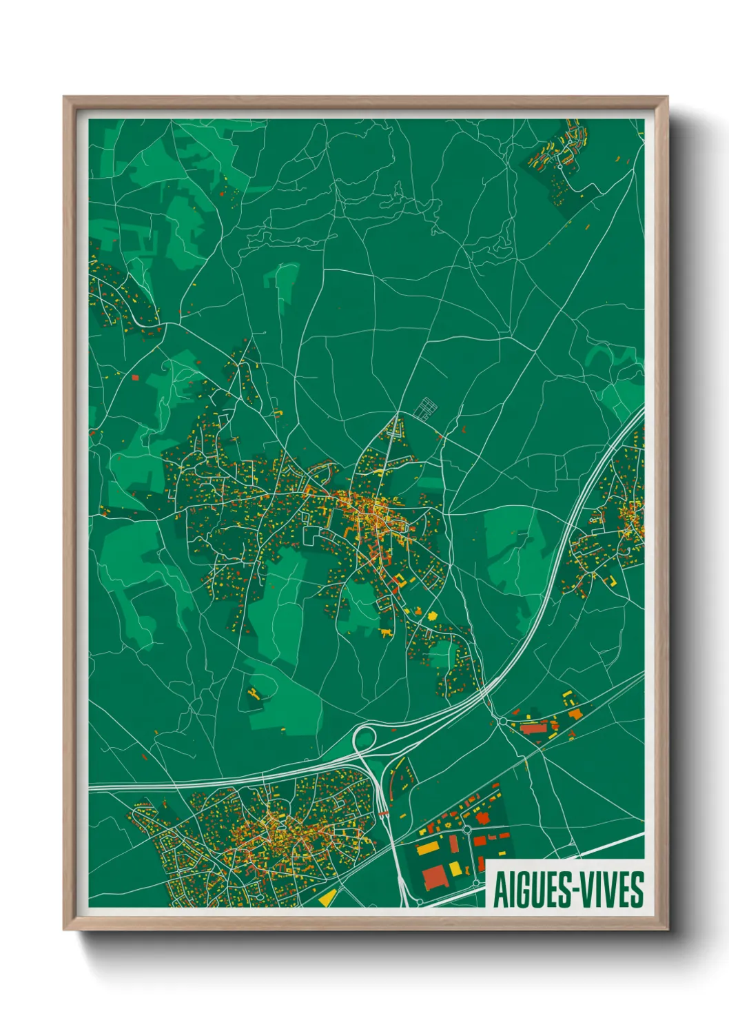 Un poster carteAigues-Vives