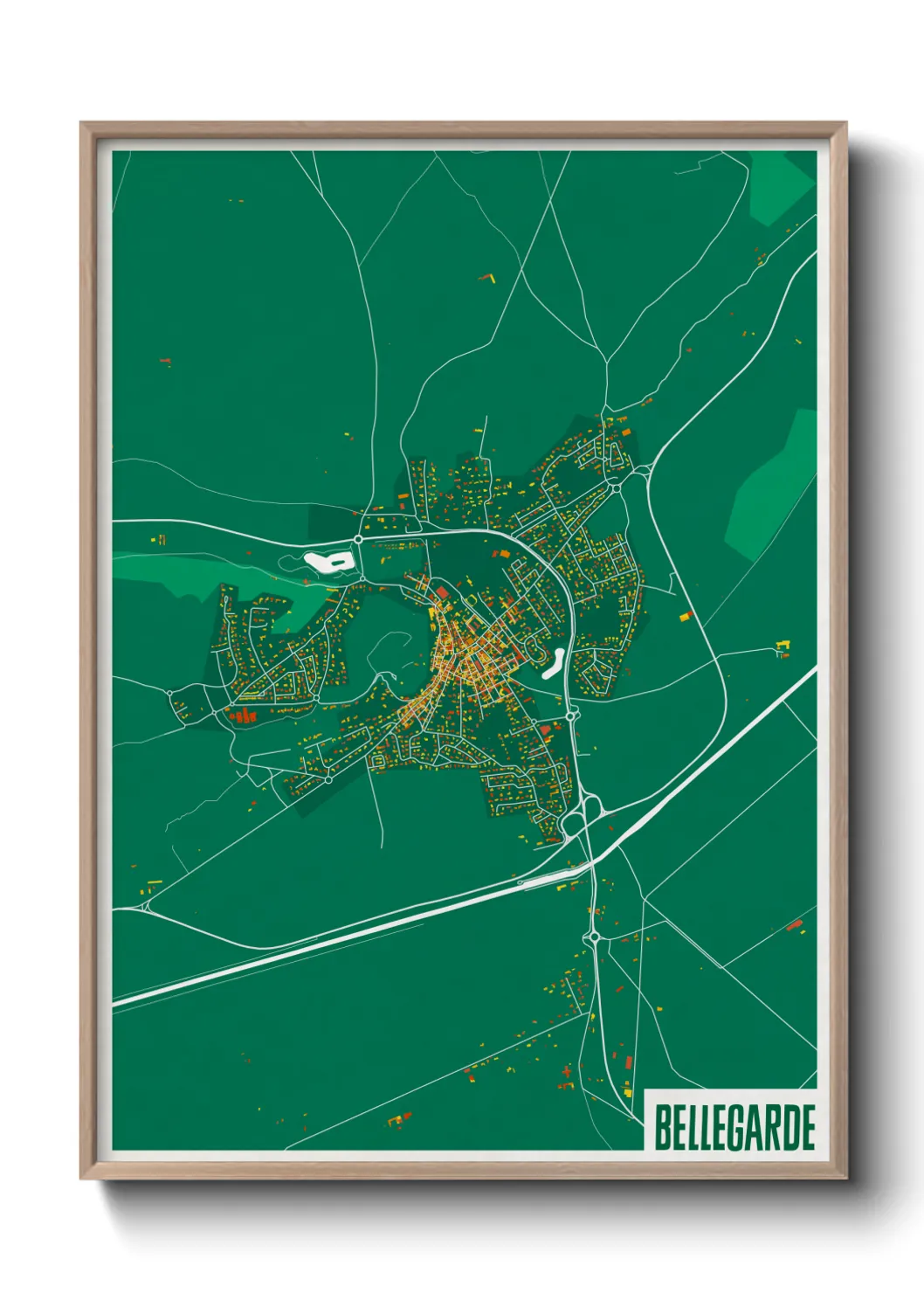 Une affiche de carte sur Bellegarde