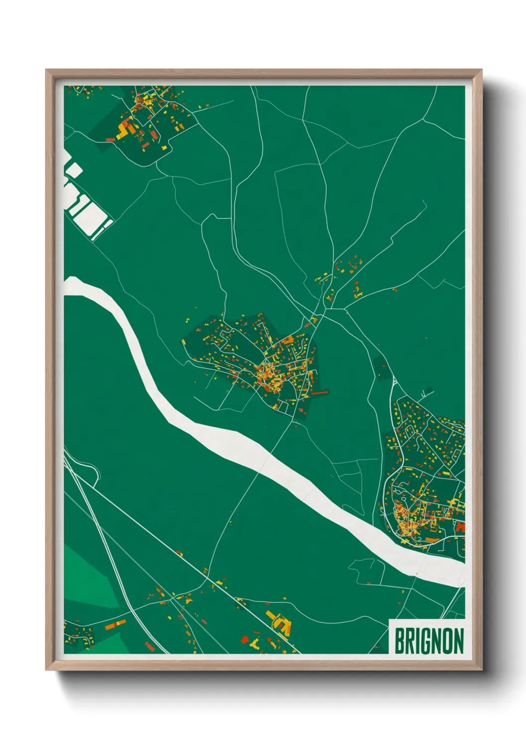 Une affiche de carte sur Brignon