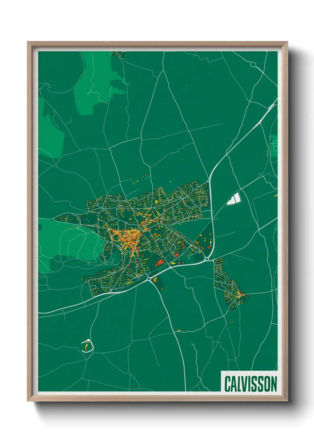 Une affiche de carte sur Calvisson