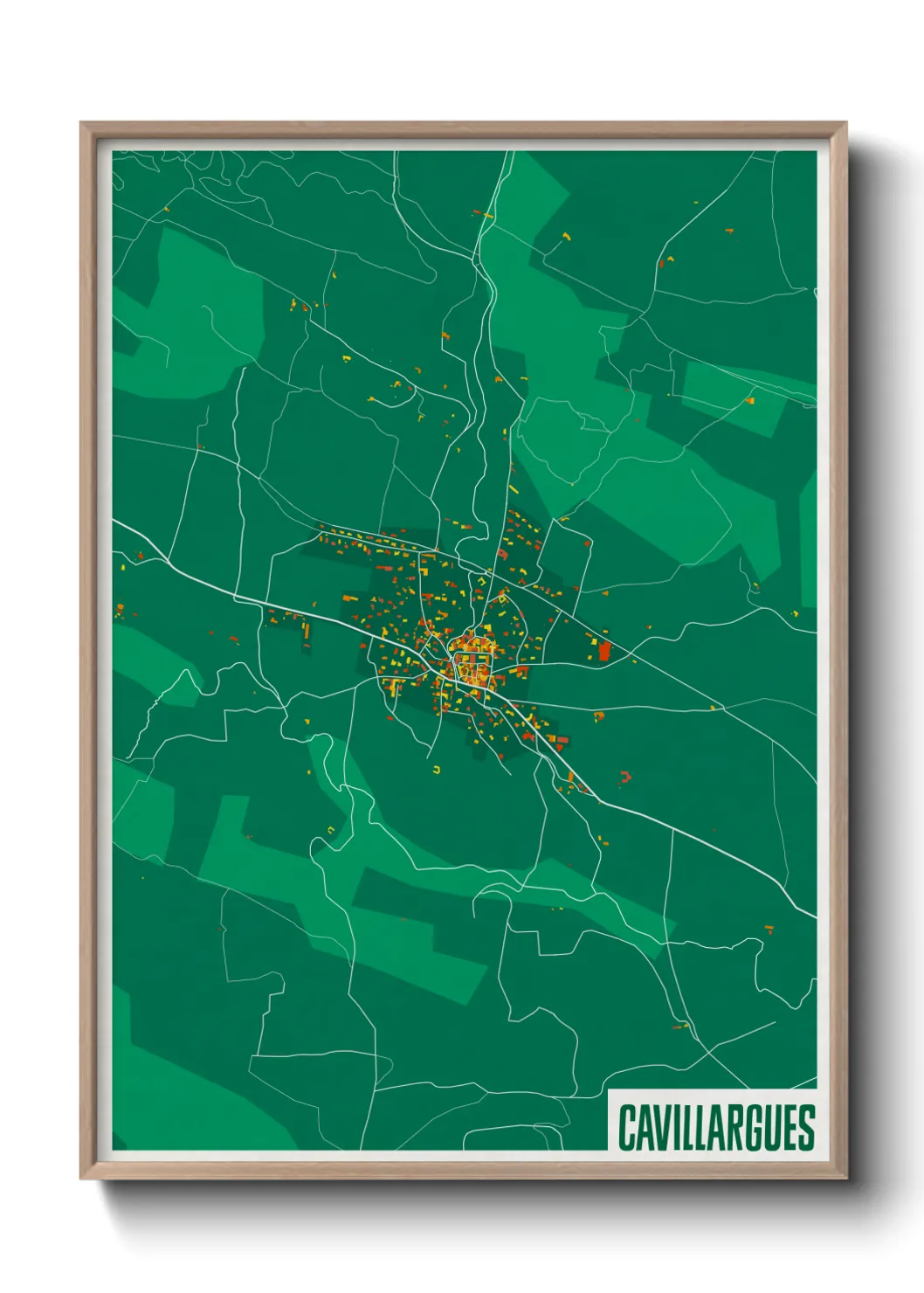 Une affiche de carte sur Cavillargues