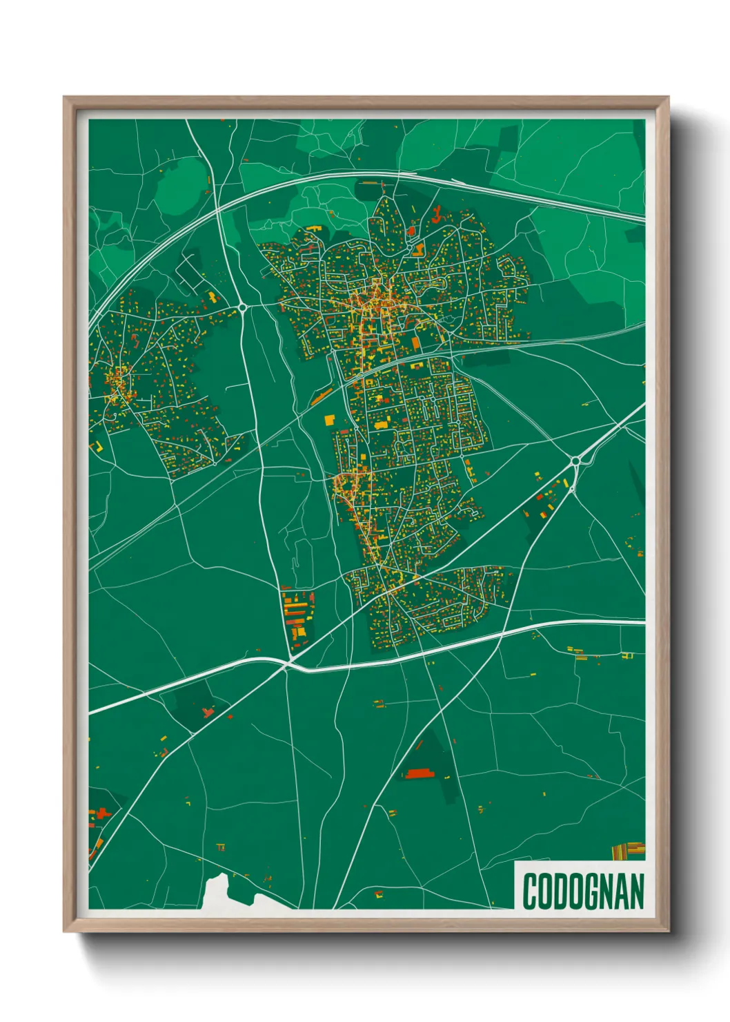 Une affiche de carte sur Codognan