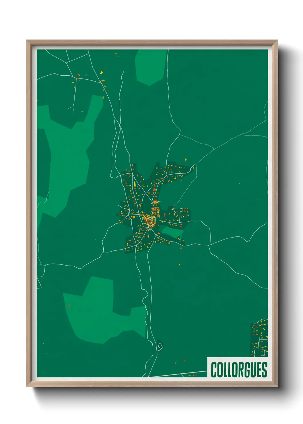 Une affiche de carte sur Collorgues