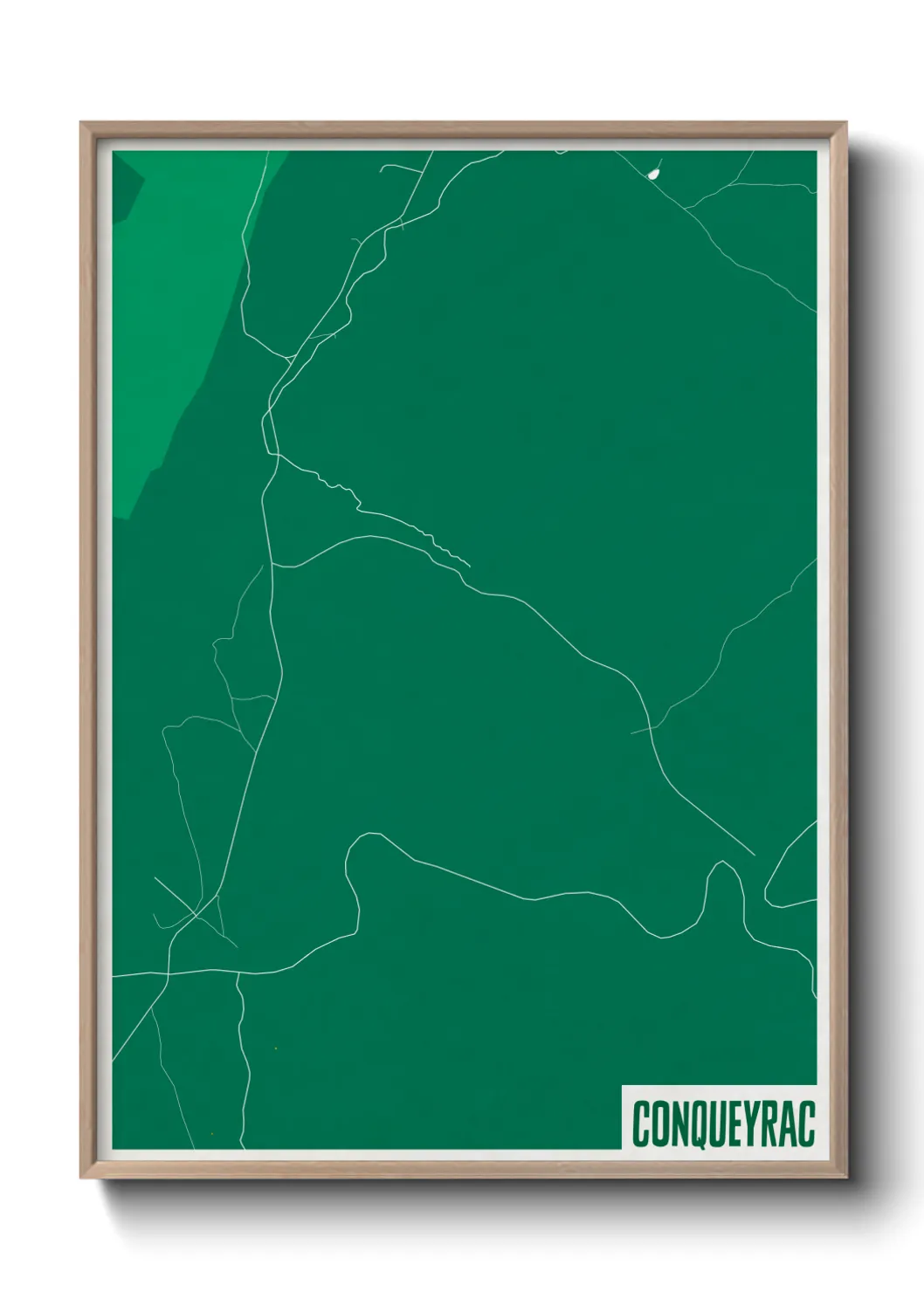 Une affiche de carte sur Conqueyrac