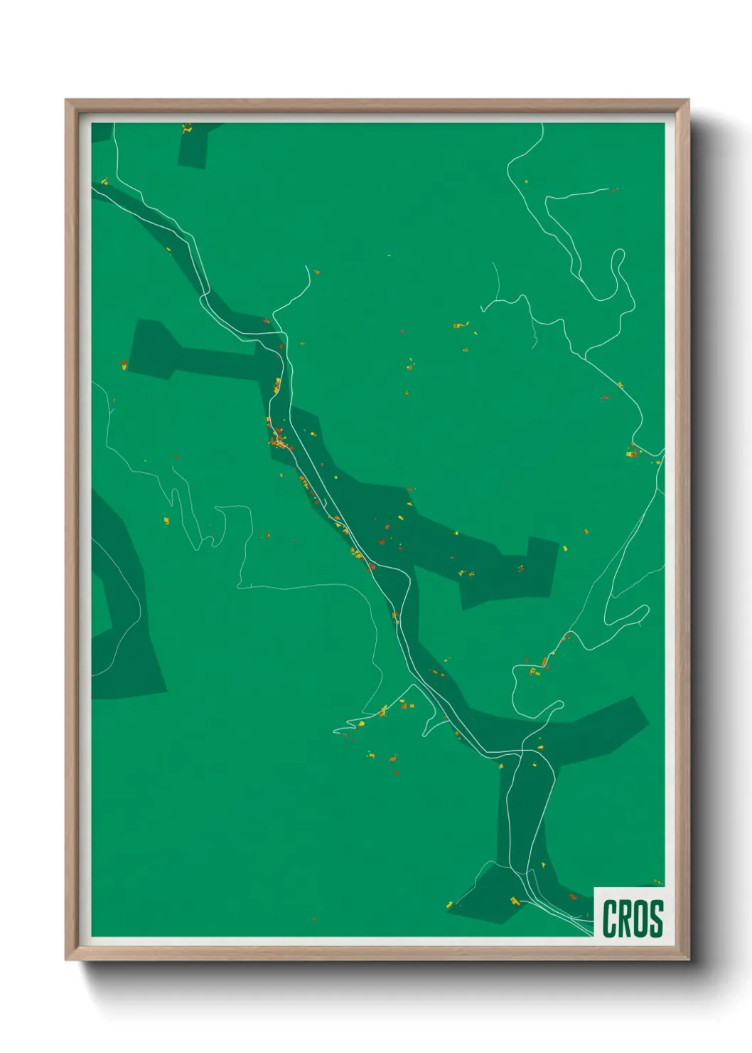 Une affiche de carte sur Cros