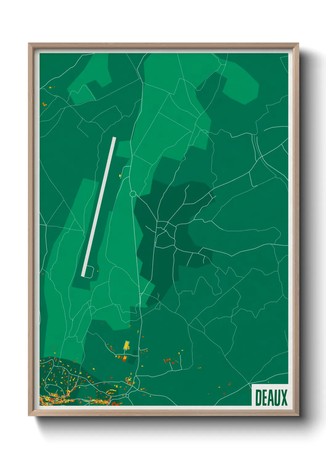 Une affiche de carte sur Deaux