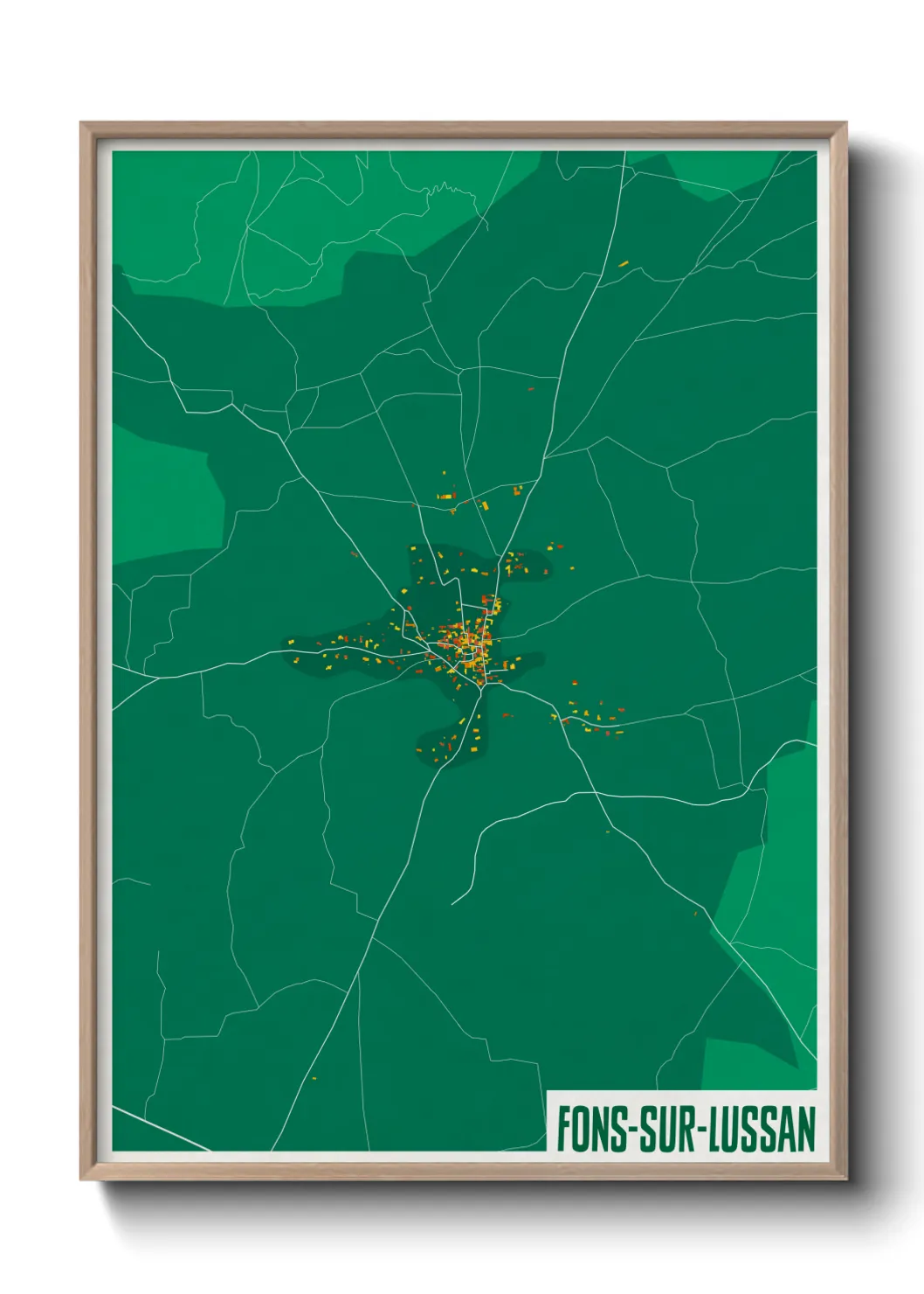 Un poster carteFons-sur-Lussan