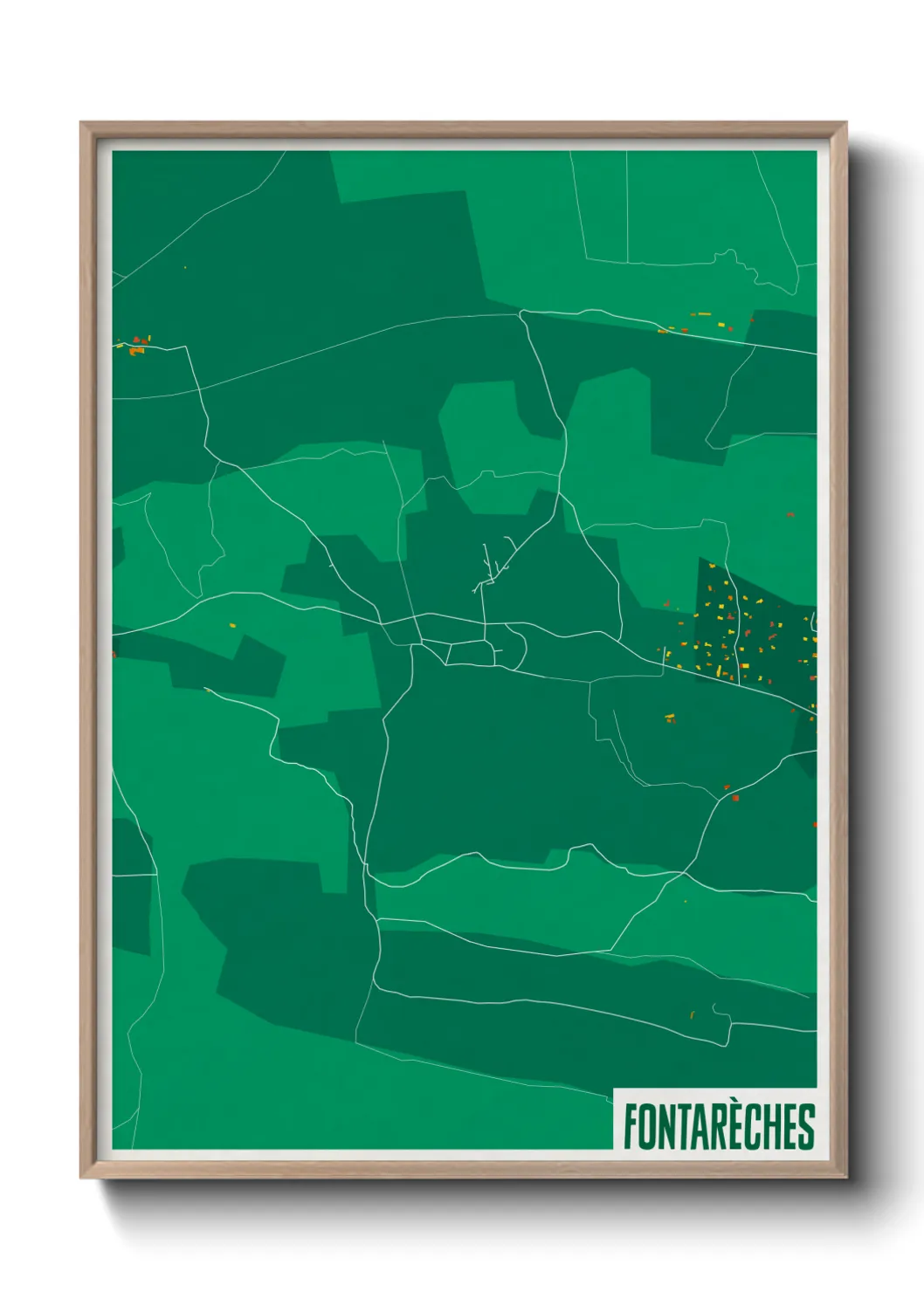 Une affiche de carte sur Fontarèches