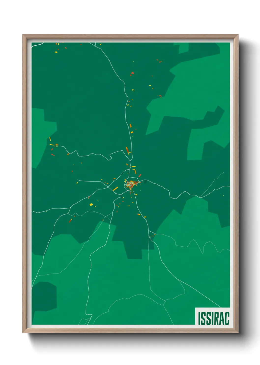 Une affiche de carte sur Issirac