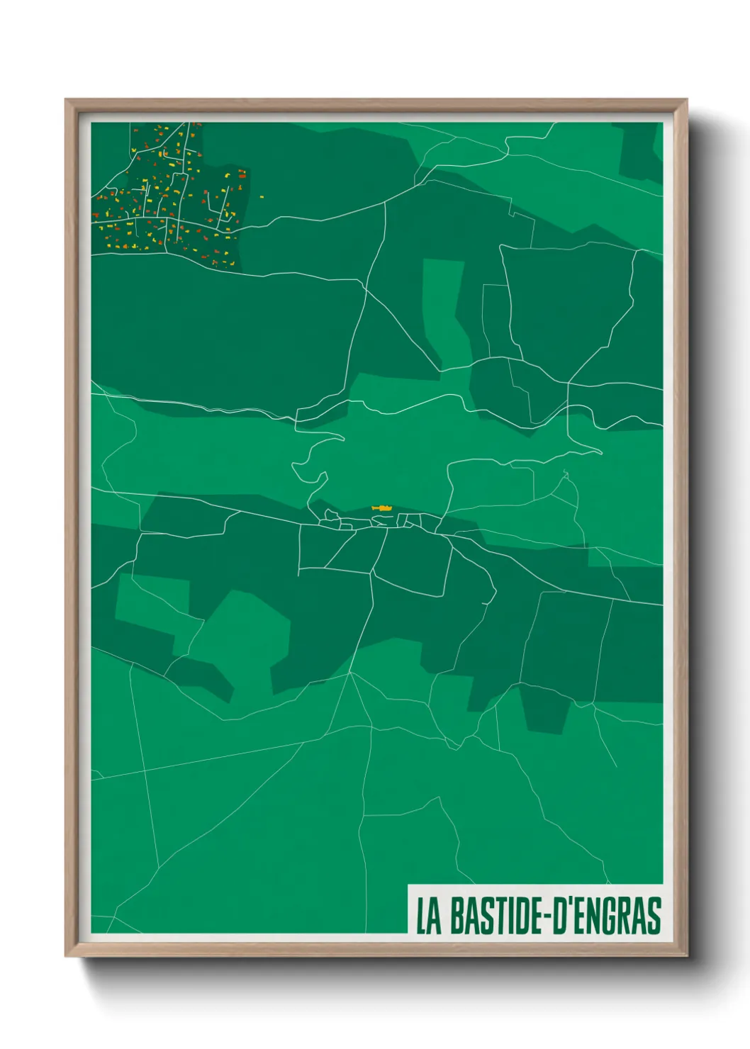 Un poster carteLa Bastide-d'Engras