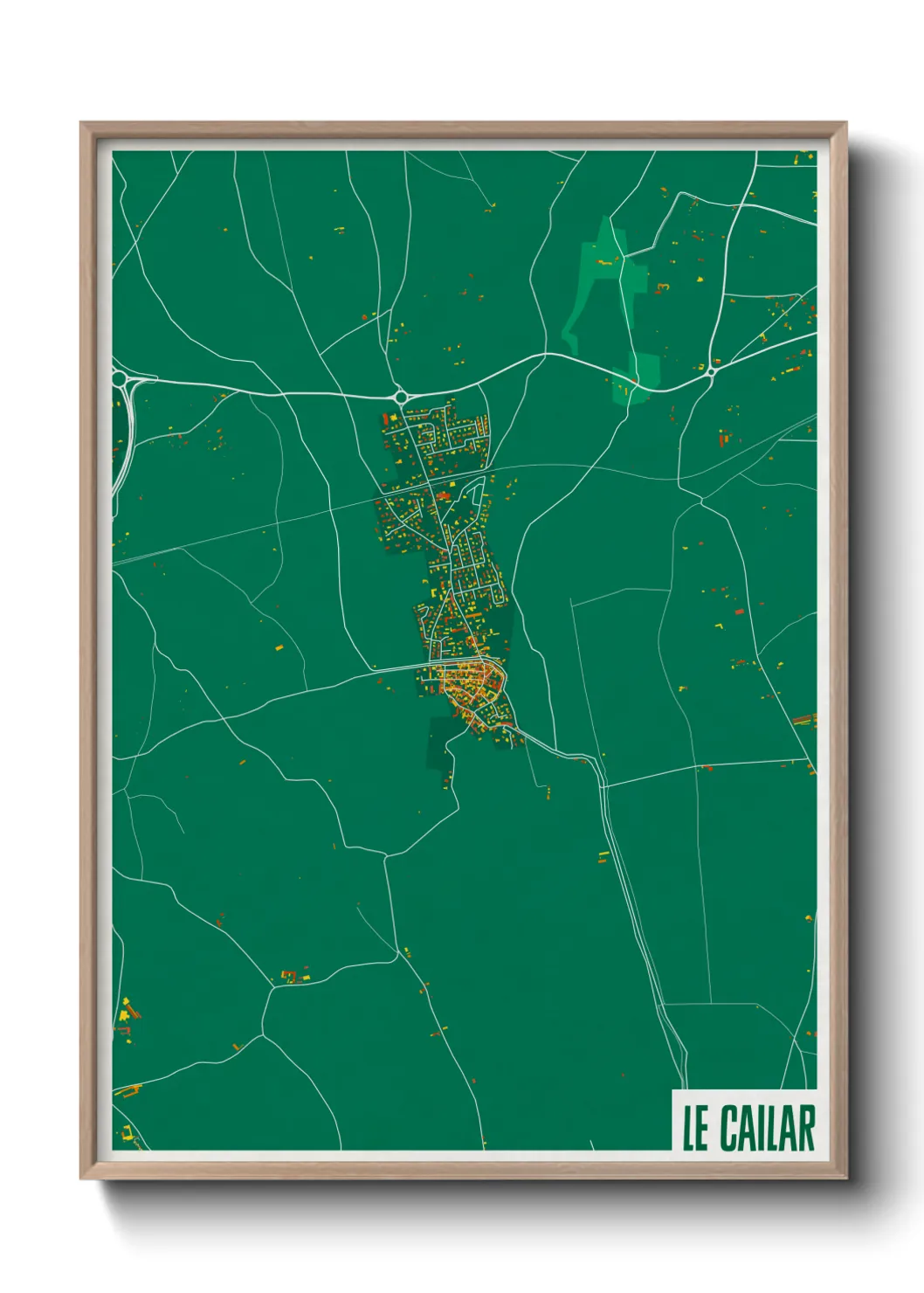 Une affiche de carte sur Le Cailar