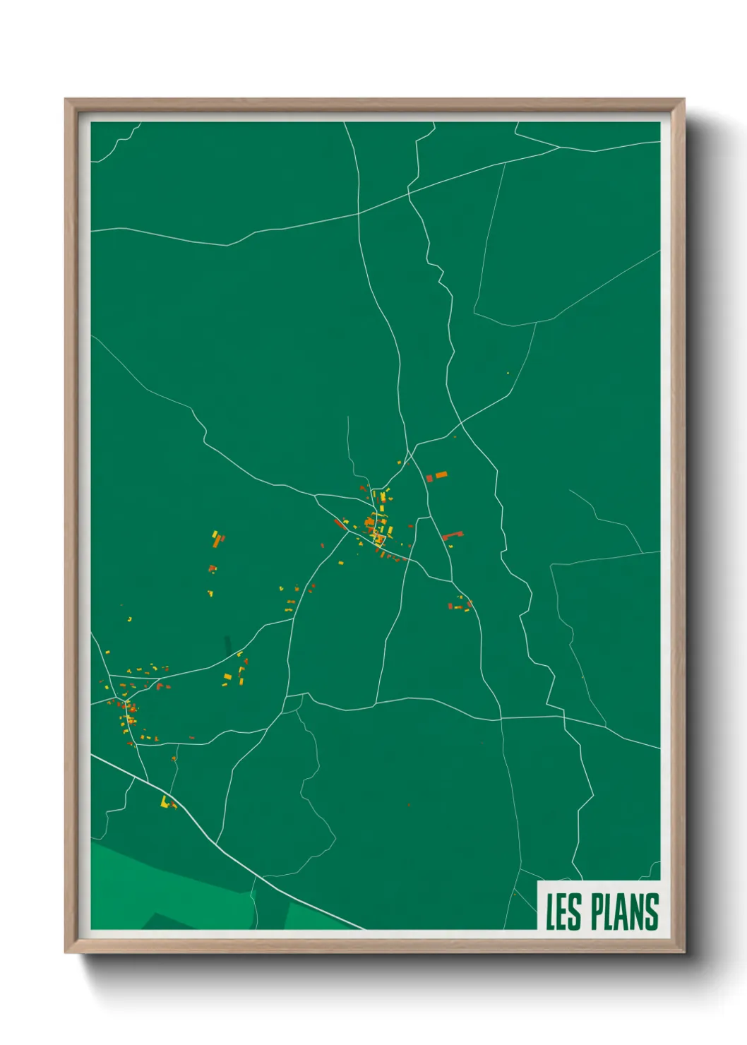 Une affiche de carte sur Les Plans