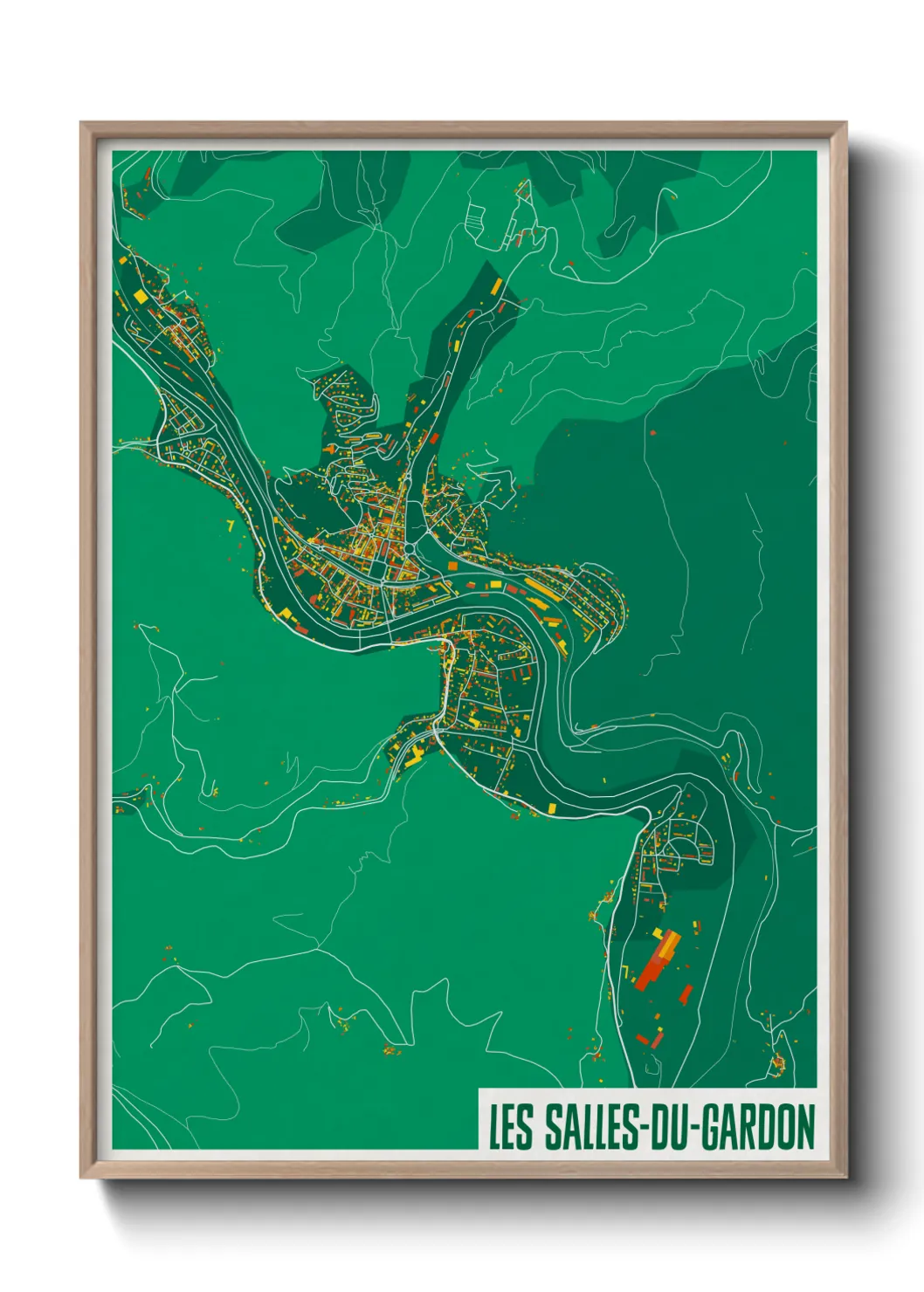 Un poster carteLes Salles-du-Gardon