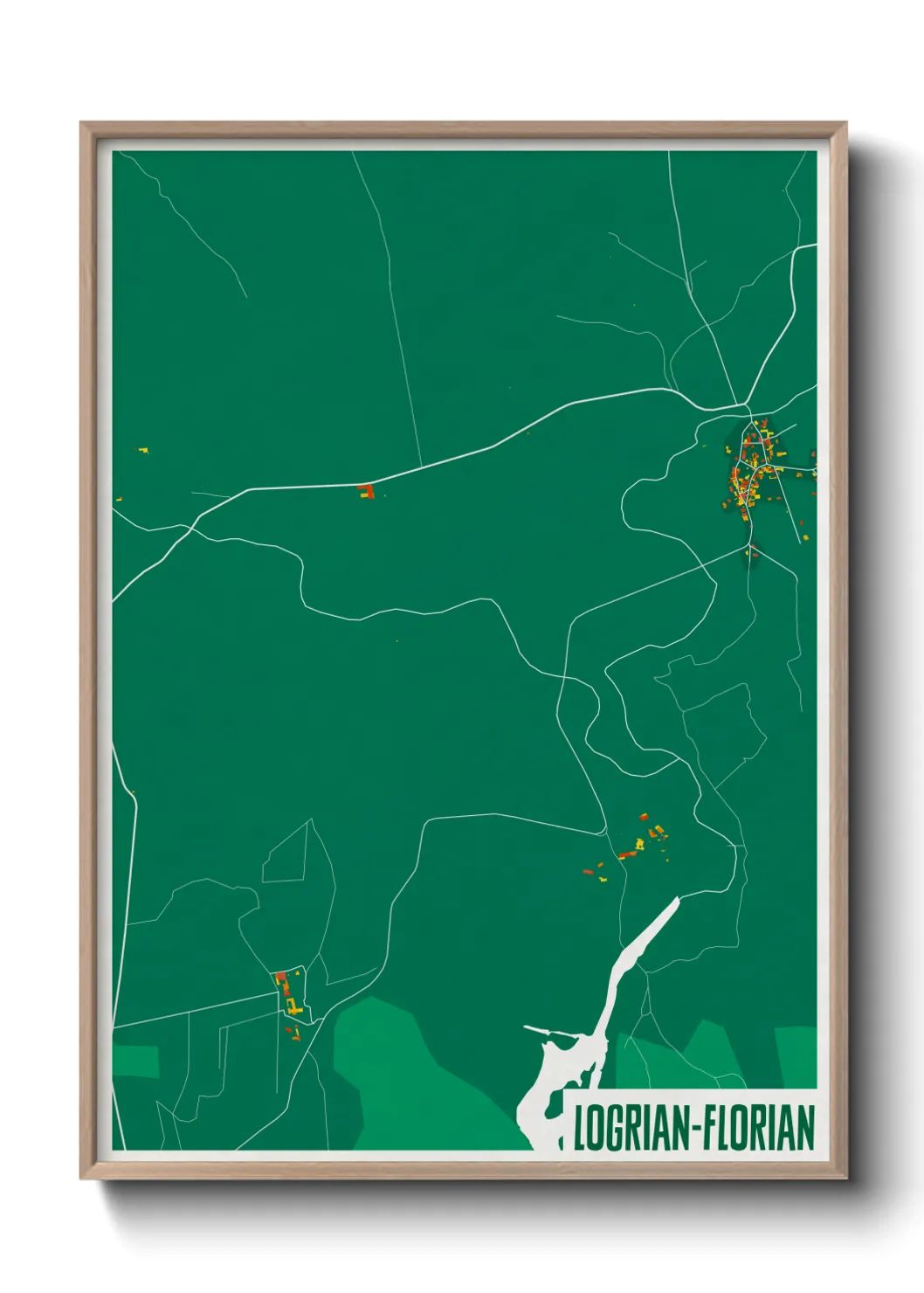 Une affiche de carte sur Logrian-Florian