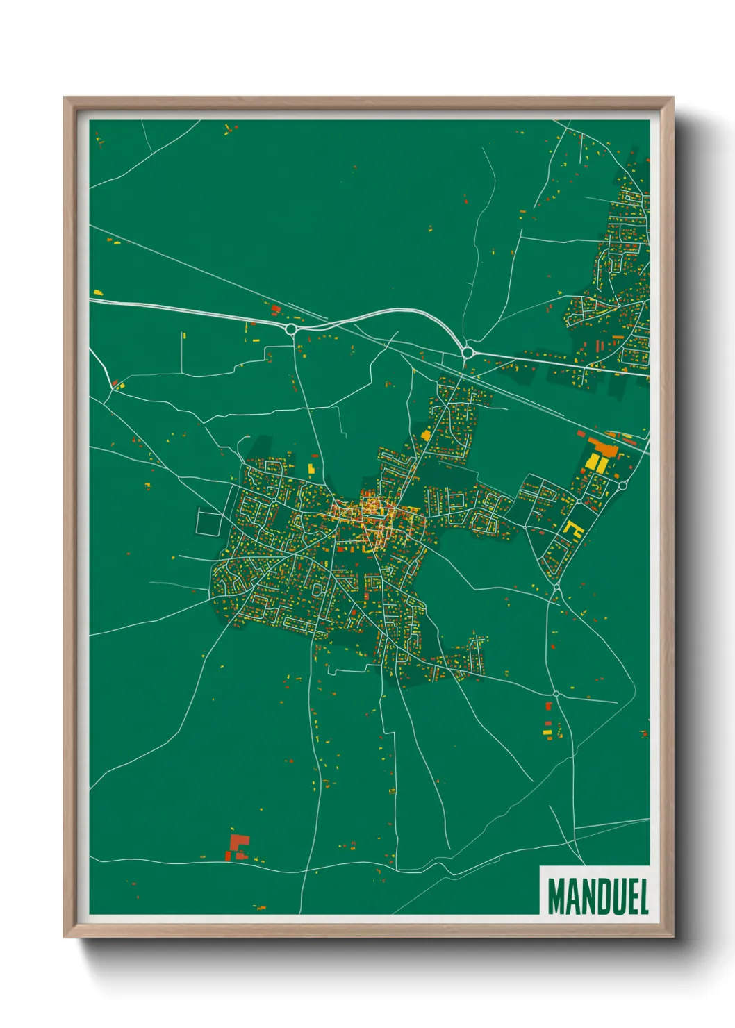 Une affiche de carte sur Manduel